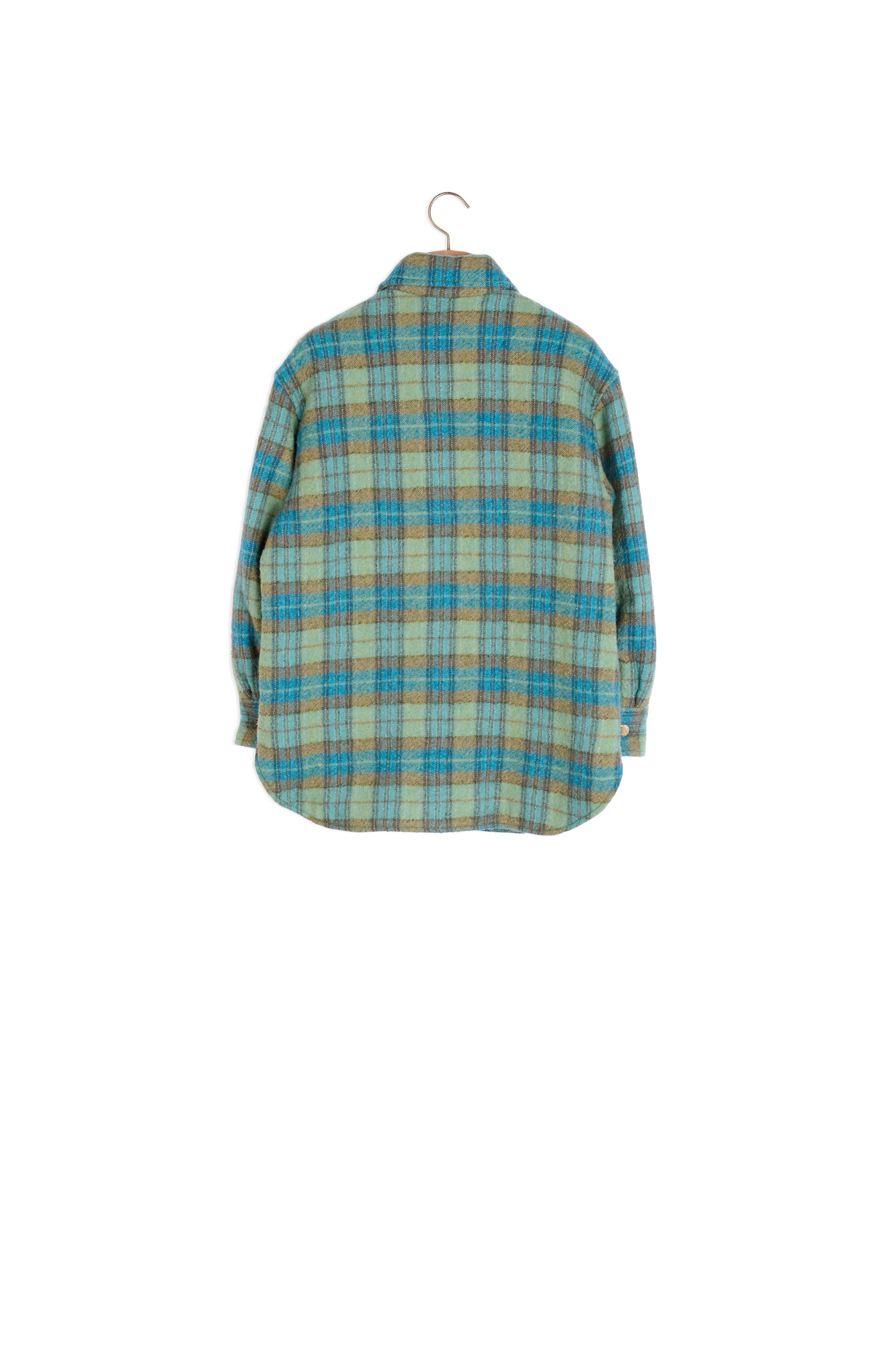 Manteau surChemise en laine à carreaux Sandro seconde main