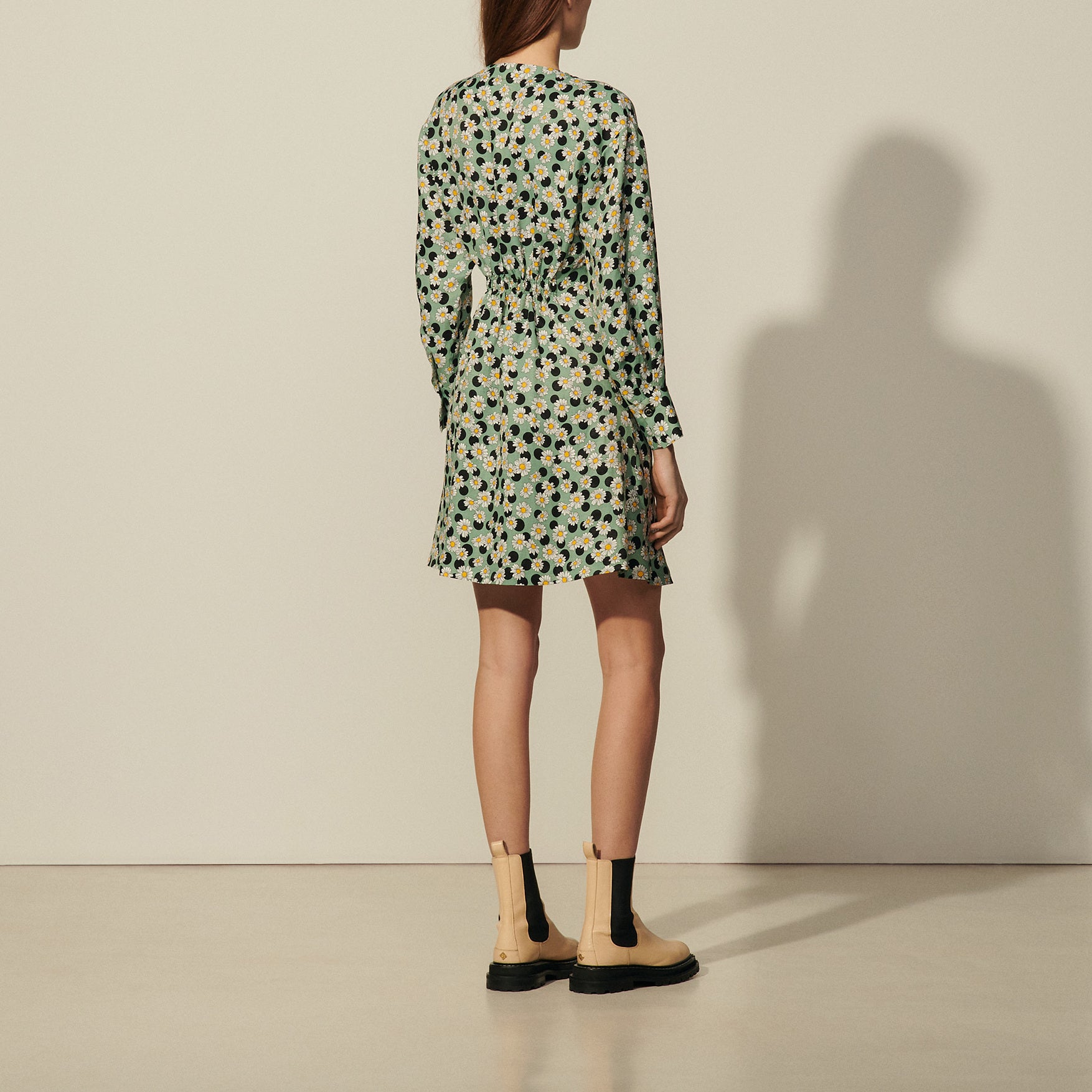 Robe courte imprimée avec fronces Sandro seconde main