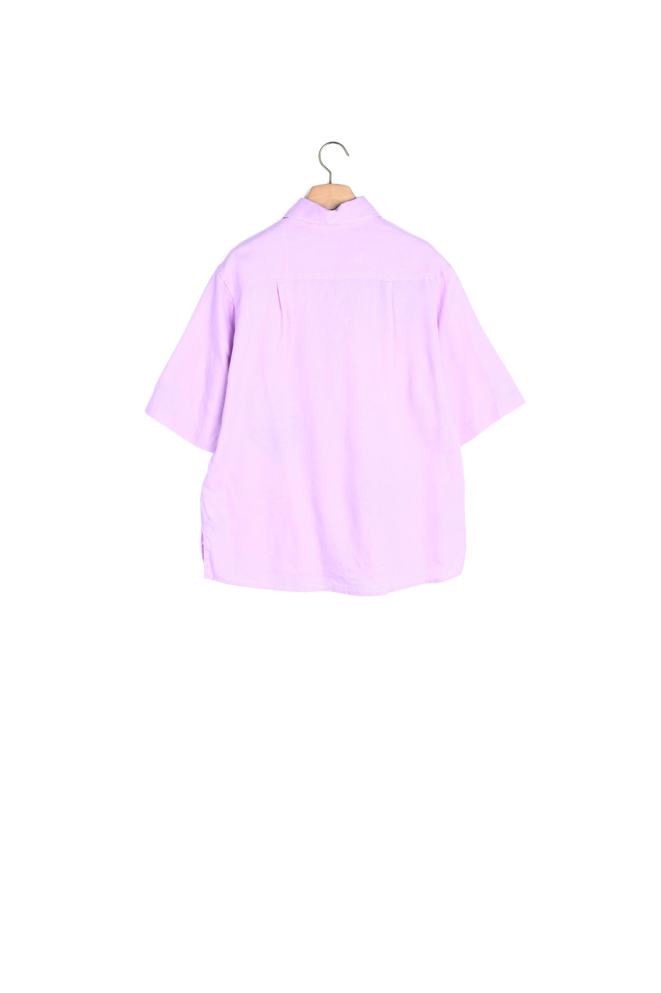 Chemise oversize en lin brodé Sandro seconde main