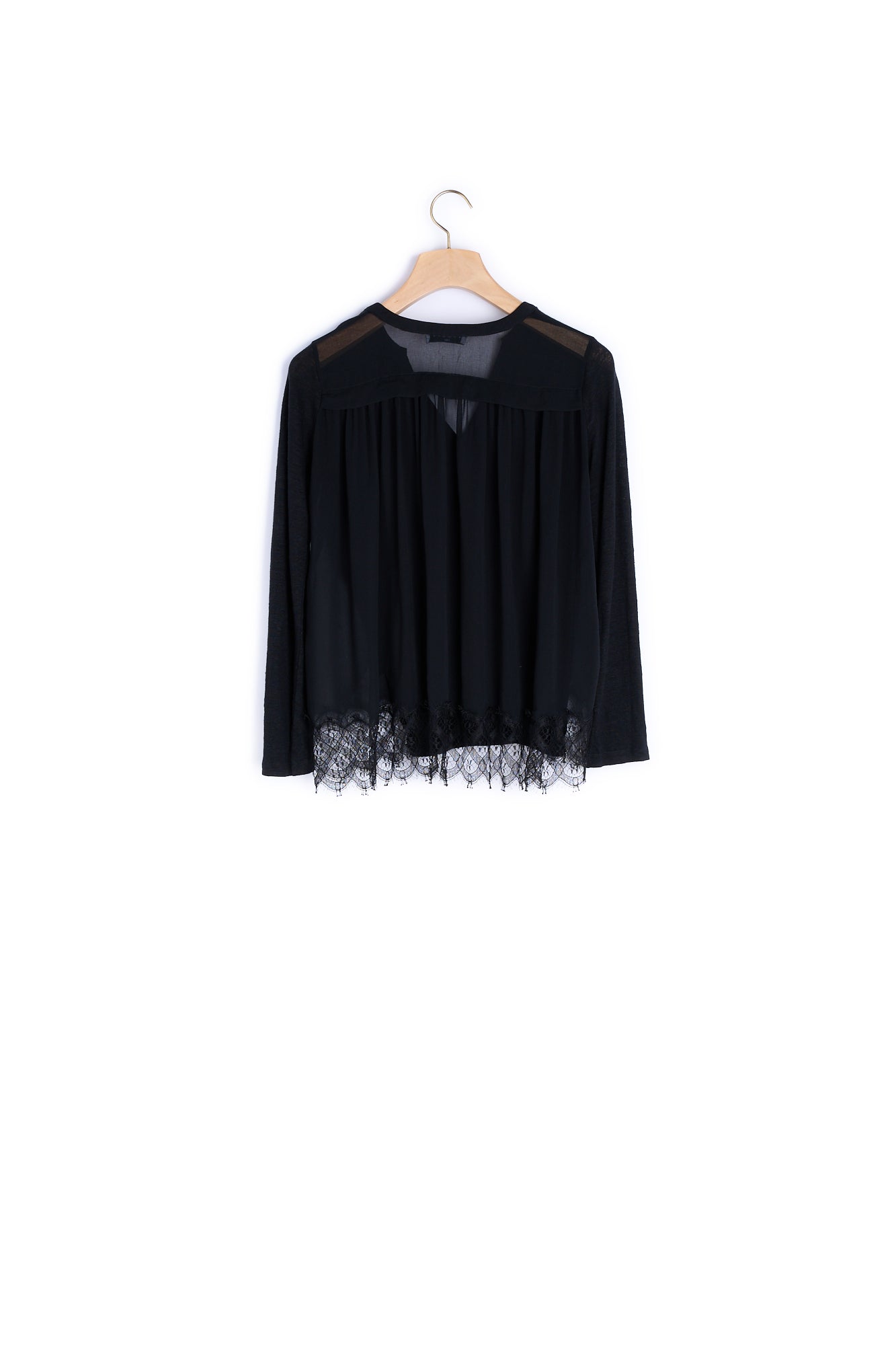 T-shirt tout dentelle au dos Sandro seconde main