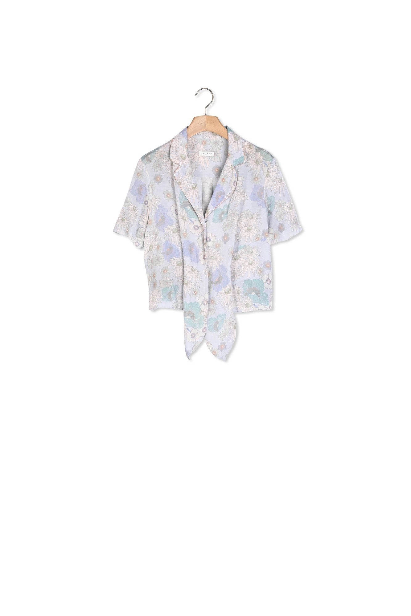 Chemise pyjama imprimée à nouer Sandro seconde main