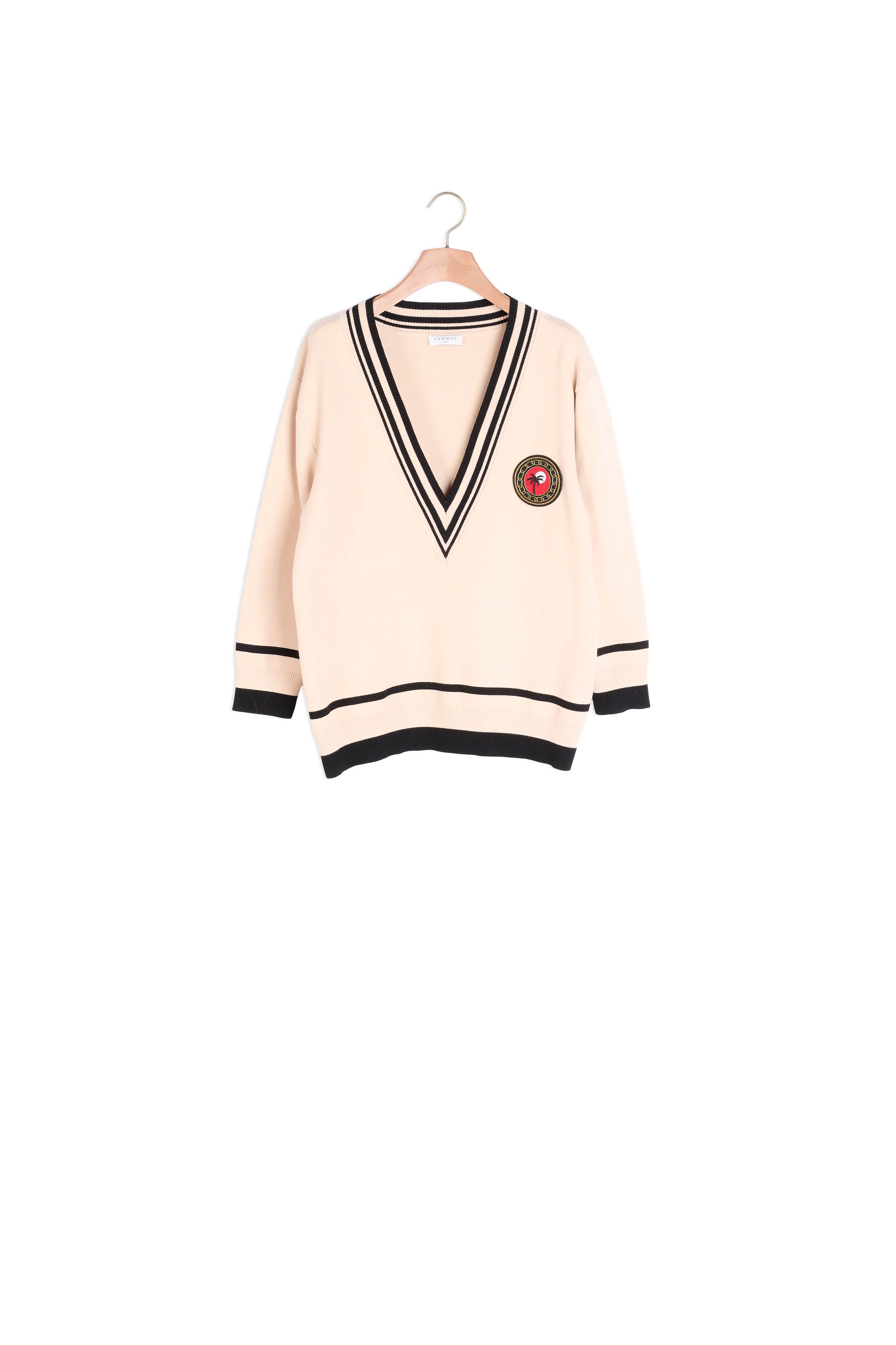 Pull oversize à finitions contrastantes Sandro seconde main