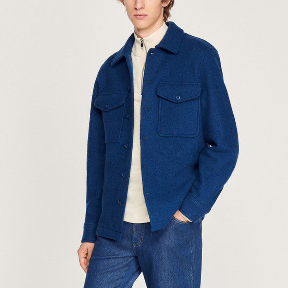 SurChemise en laine bouillie Sandro seconde main