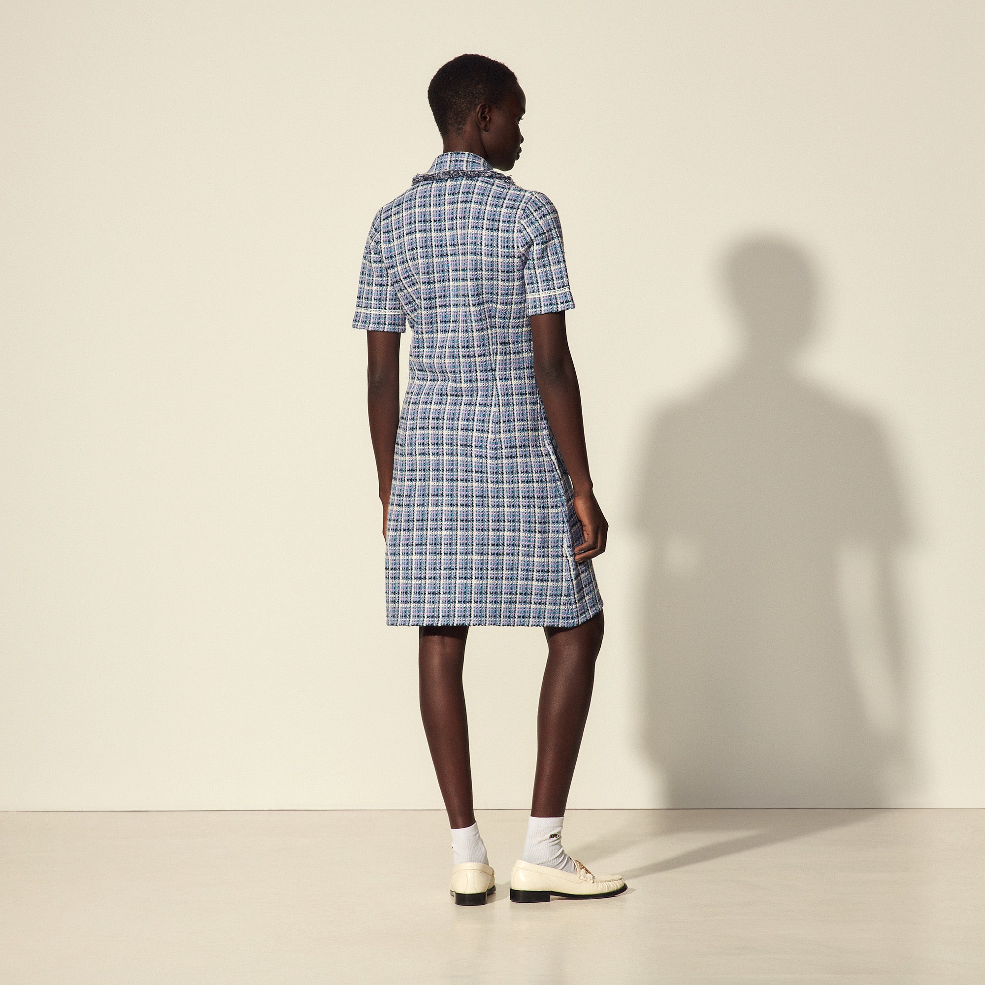 Robe courte en tweed Sandro seconde main