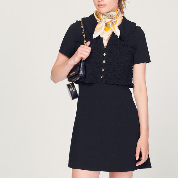 Robe courte smockée Sandro seconde main