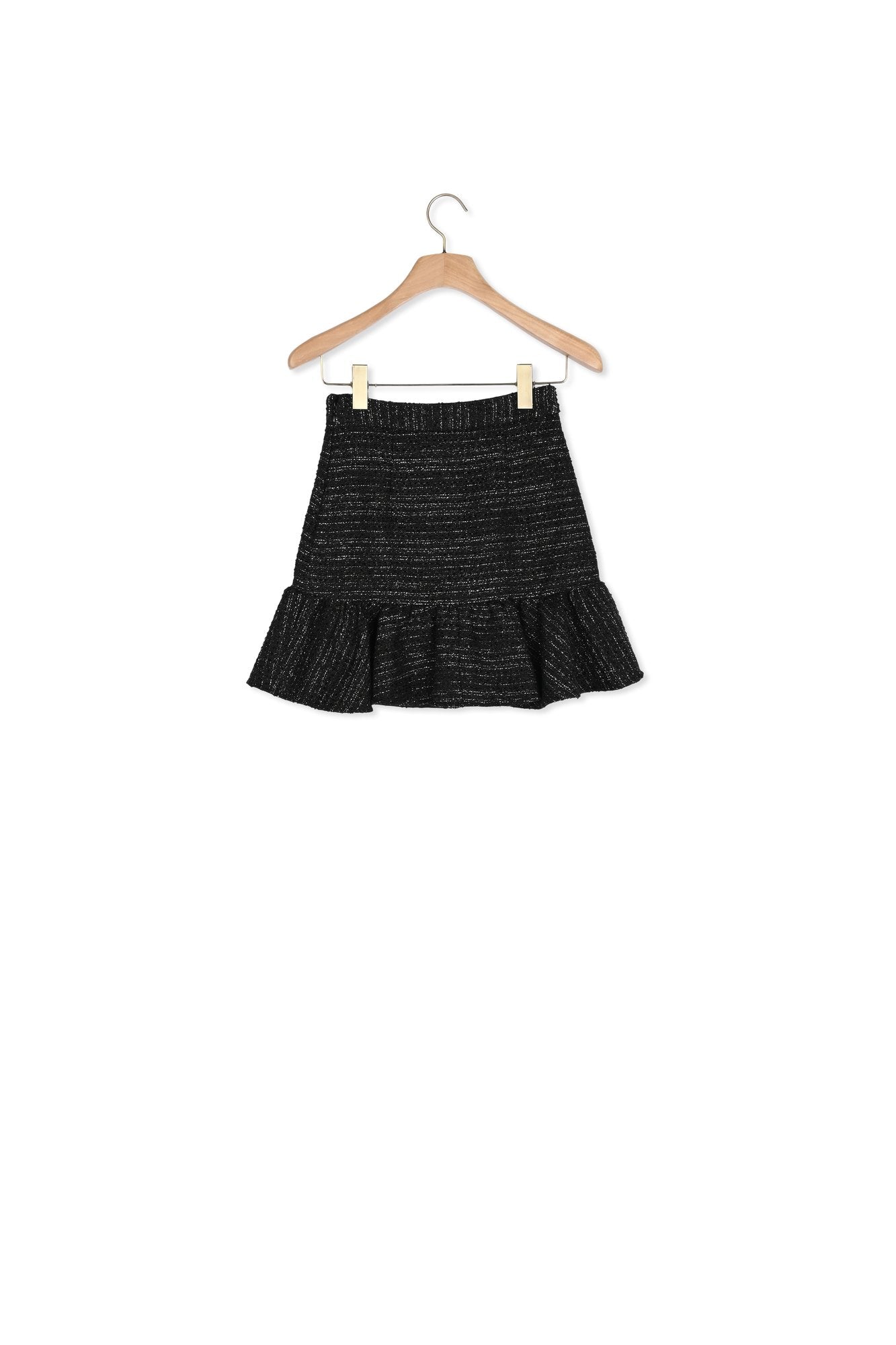 Jupe courte en tweed volantée Sandro seconde main