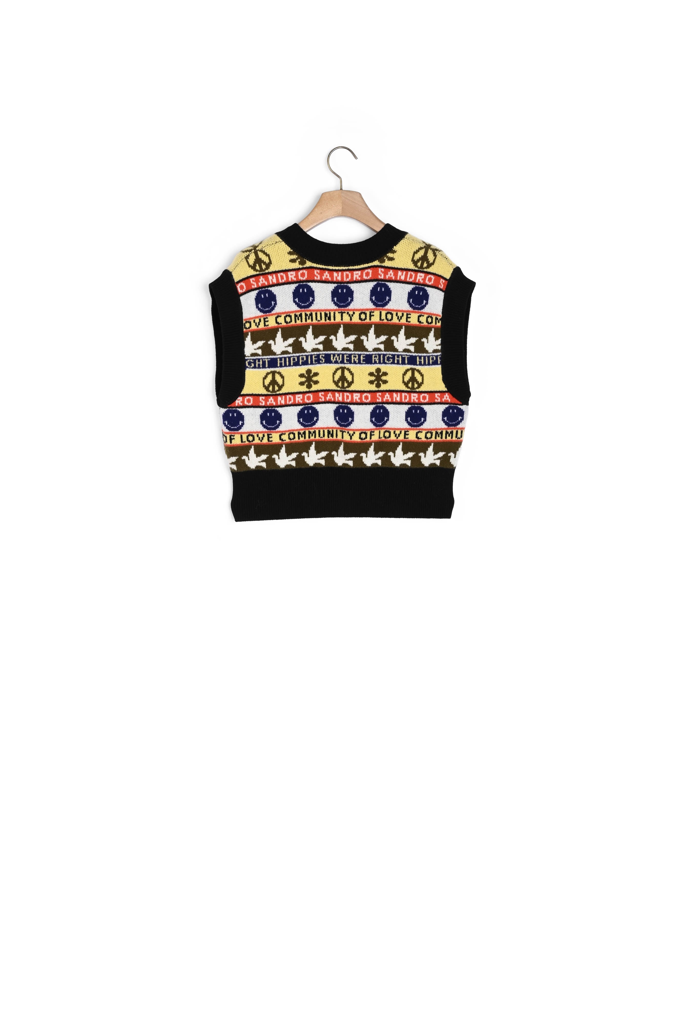 Pull sans manches à motifs Sandro seconde main