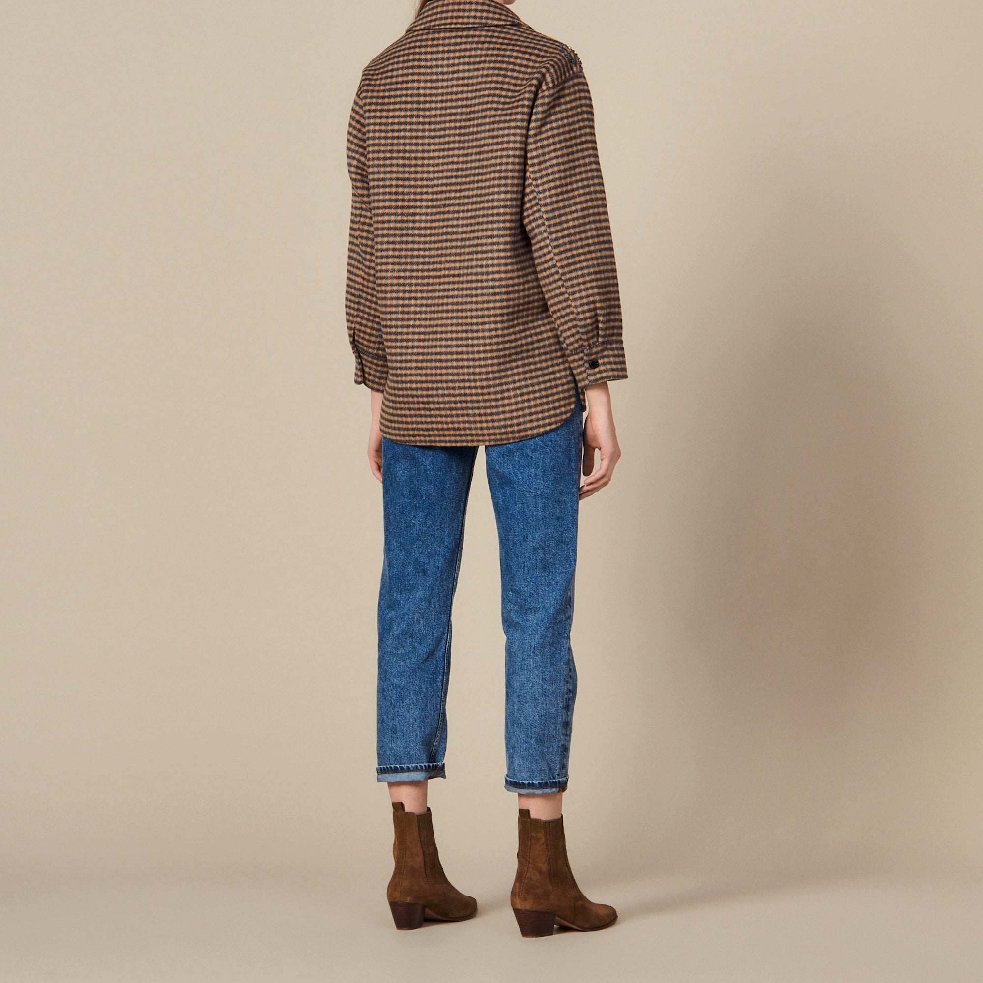 Veste Chemise oversize à carreaux Sandro seconde main