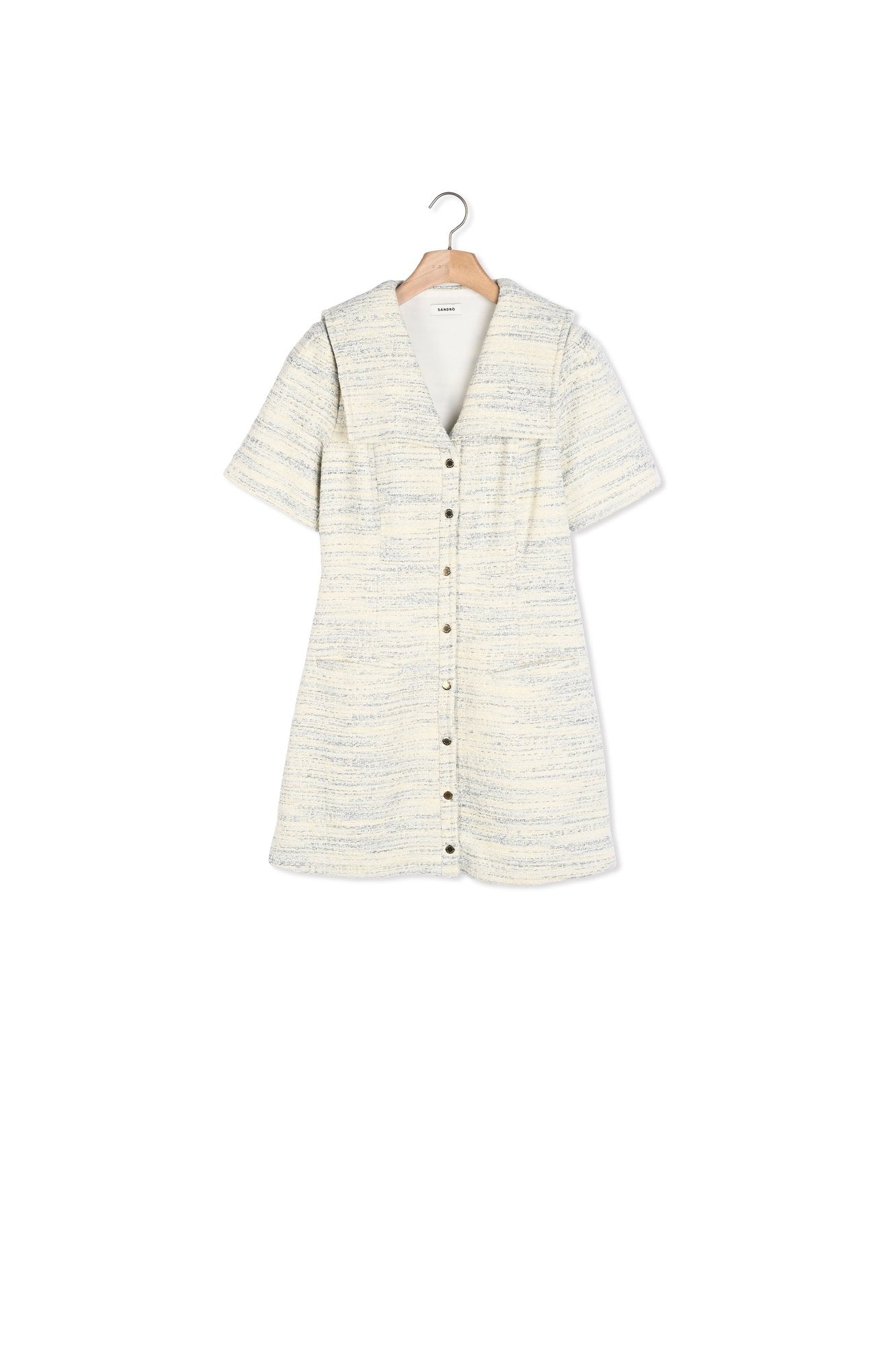 Robe en tweed à col marin Sandro seconde main