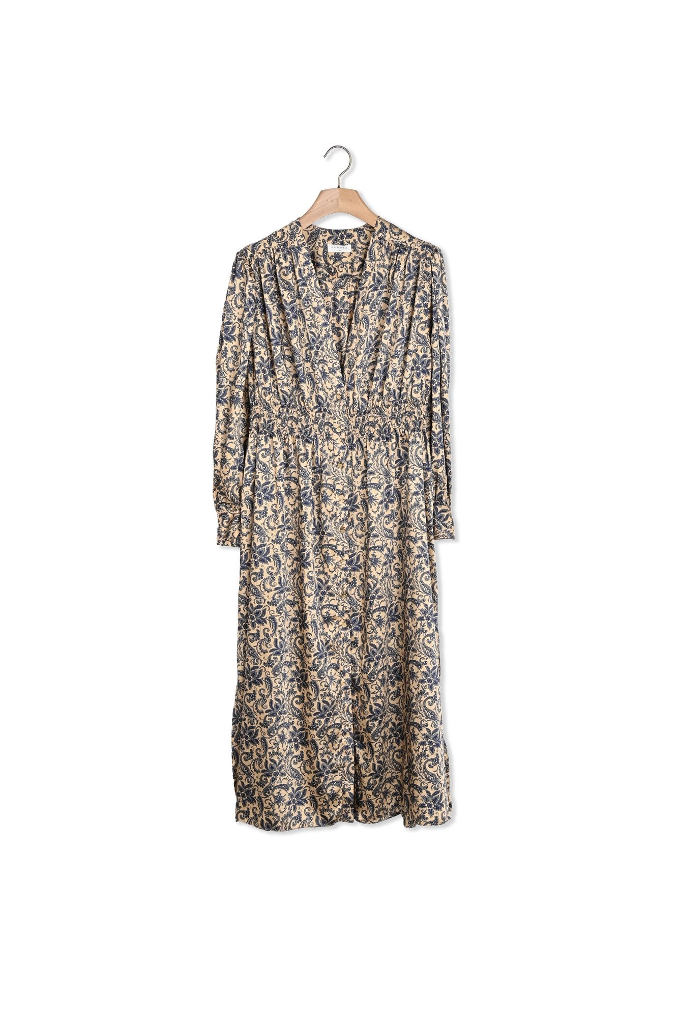 Robe longue fluide et imprimée Sandro seconde main