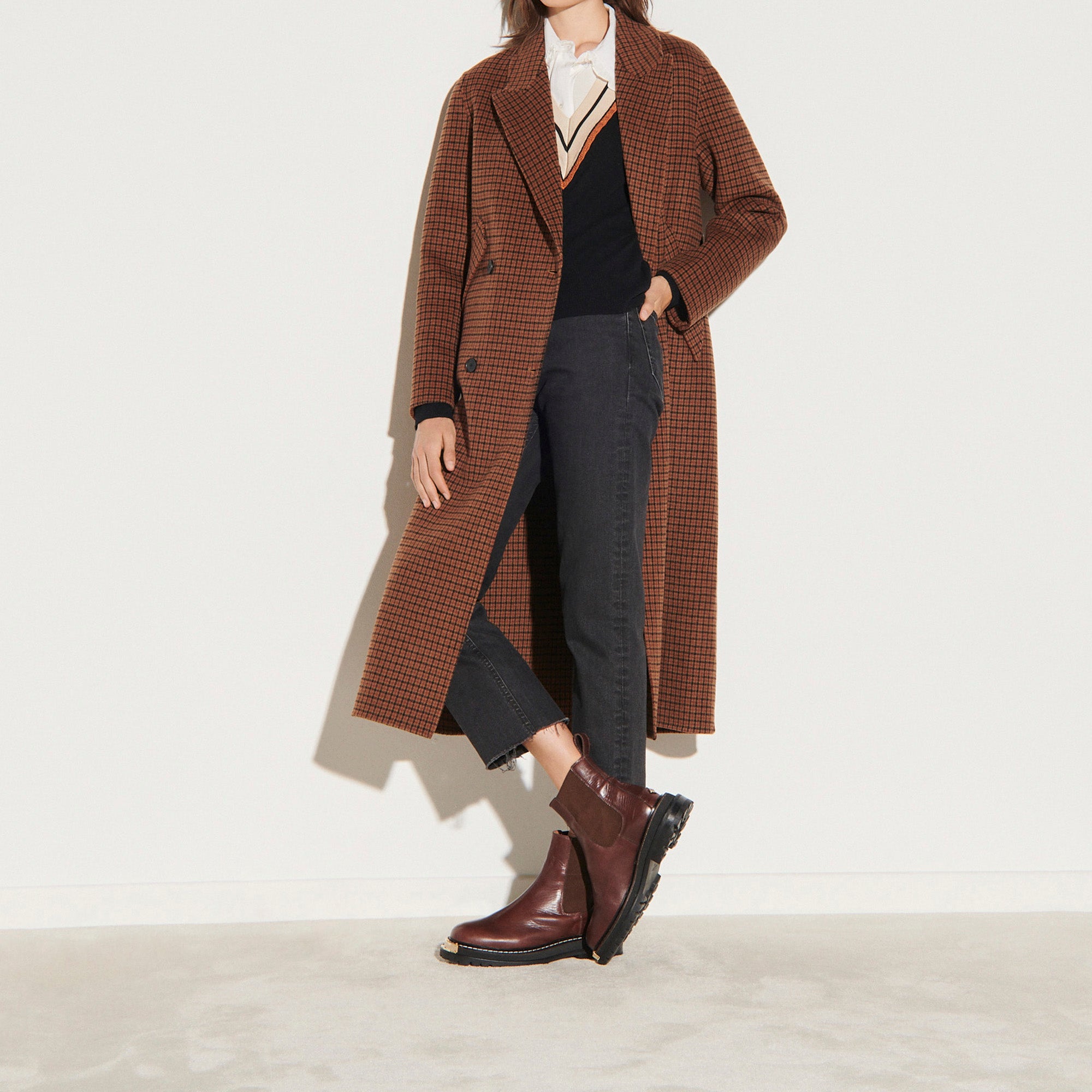 Manteau long oversize en laine Sandro seconde main