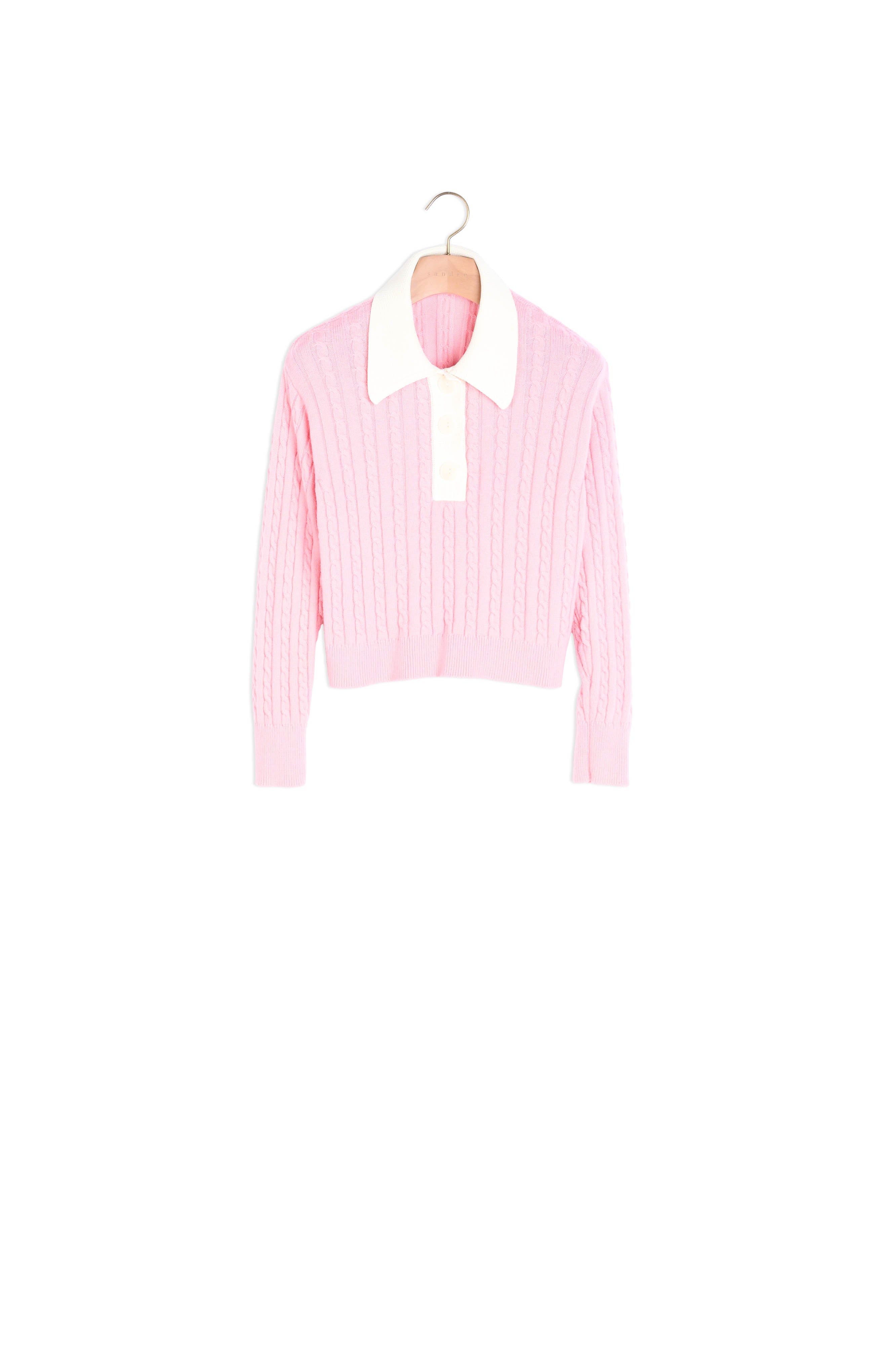 Pull court en Maille torsadée Sandro seconde main