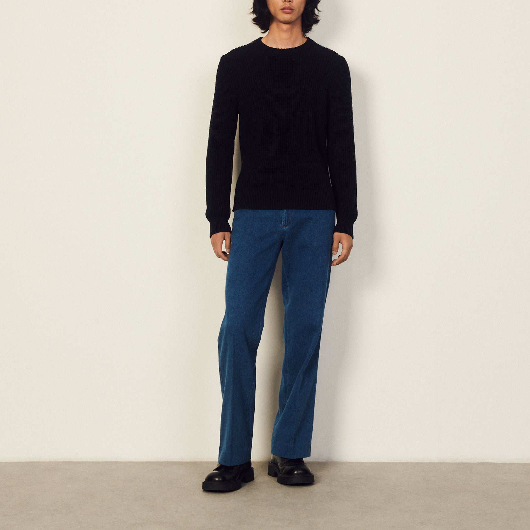 Pull en coton et soie Sandro seconde main