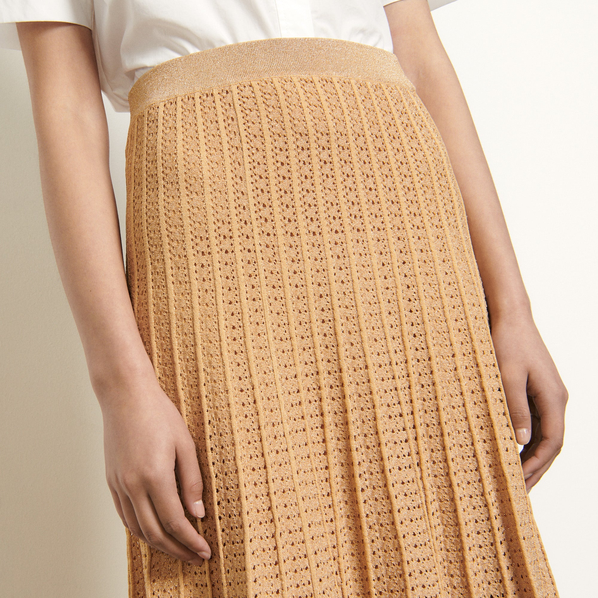 Jupe longue en pointelle fantaisie Sandro seconde main