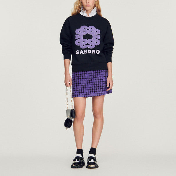 Sweat à motifs contrastés Sandro Sandro seconde main