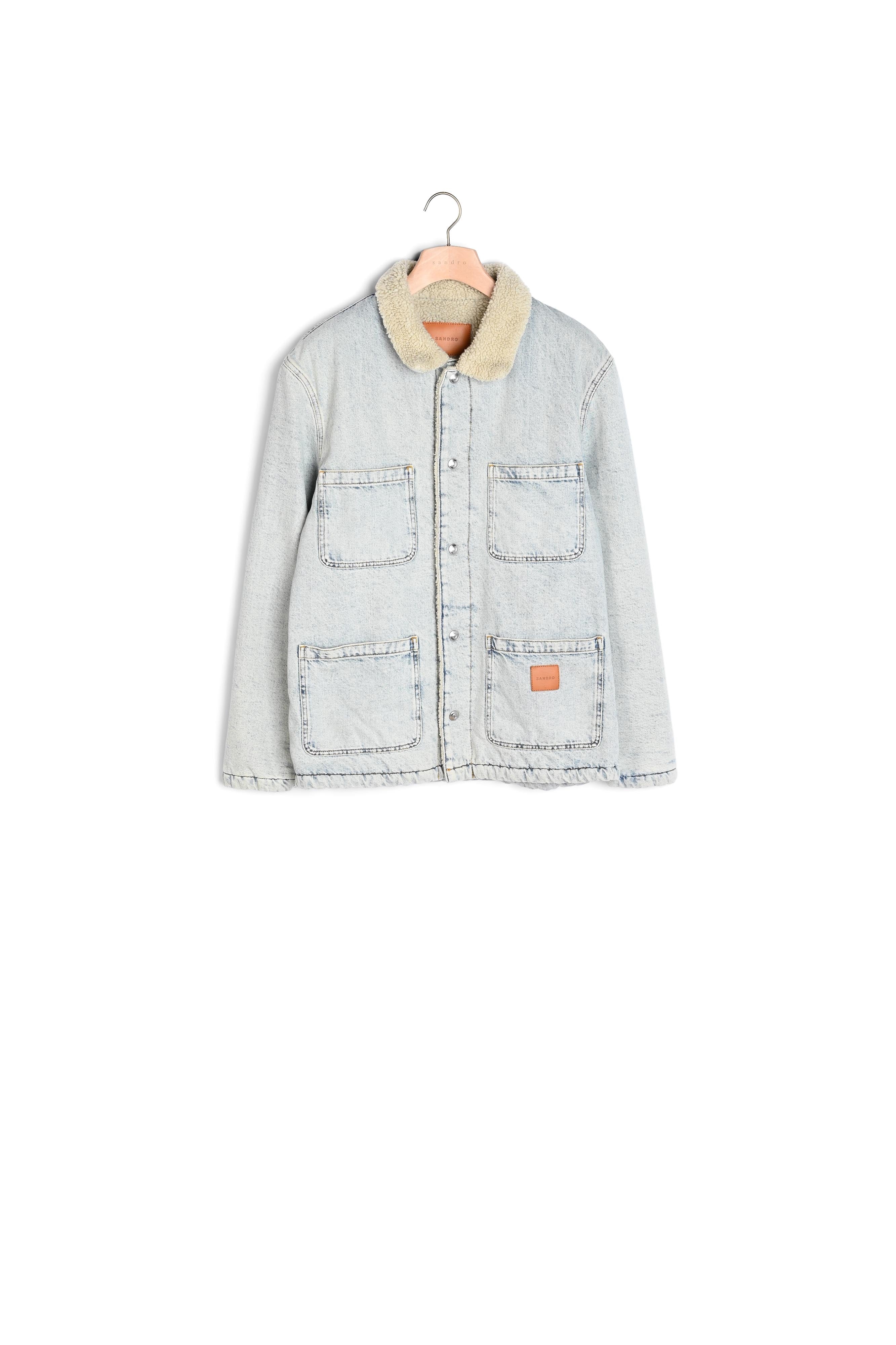 Blouson Jean Blue Vintage - Denim Sandro seconde main