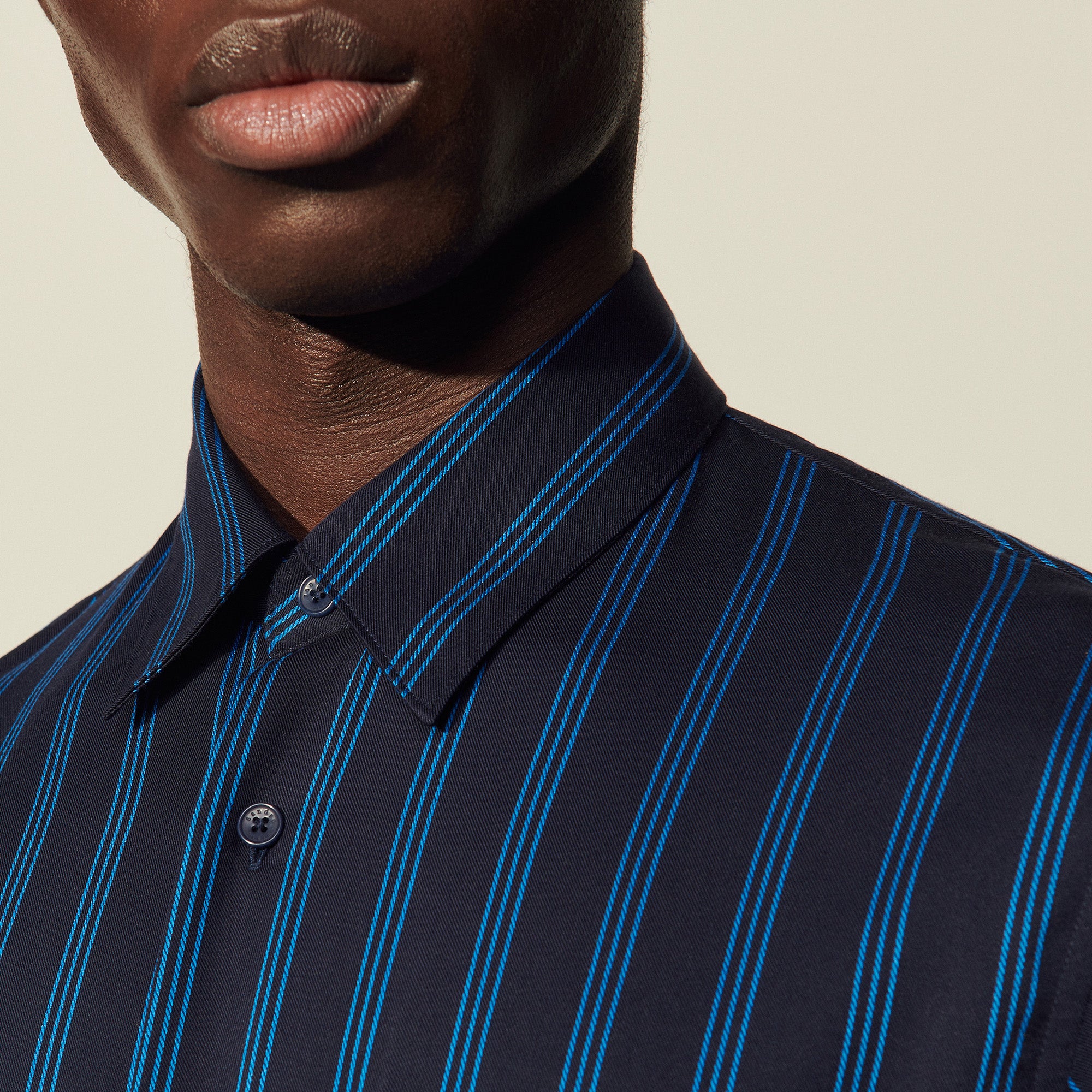 Chemise fluide à rayures tissées Sandro seconde main