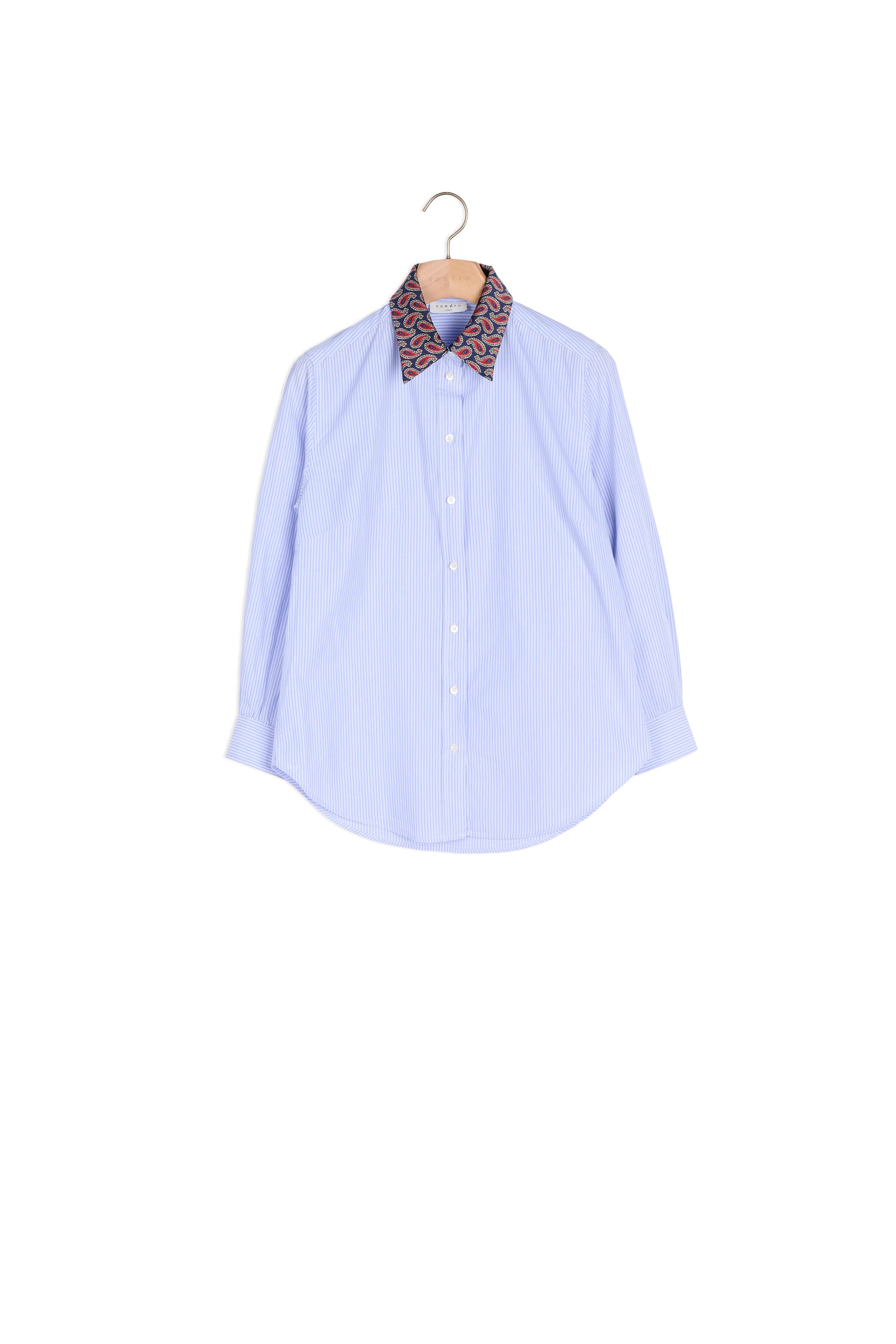 Chemise rayée et col imprimé Sandro seconde main