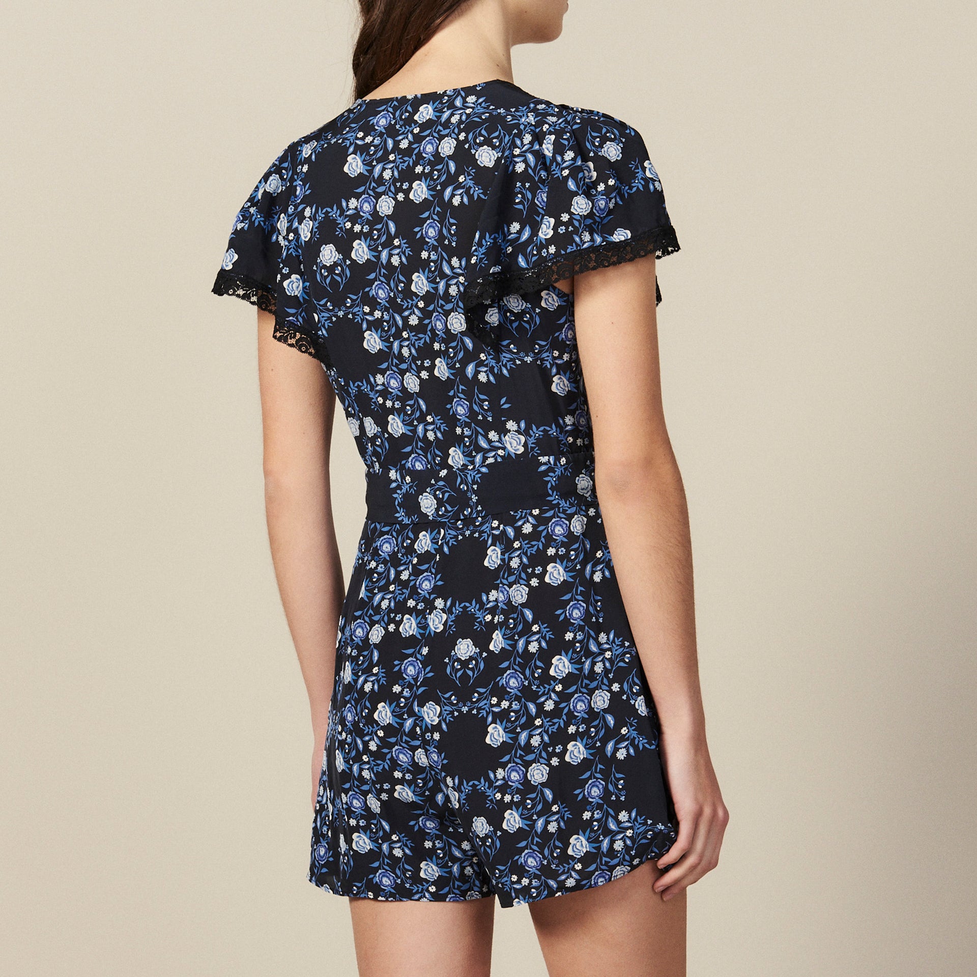 Combi-Short imprimée à manches courtes Sandro seconde main