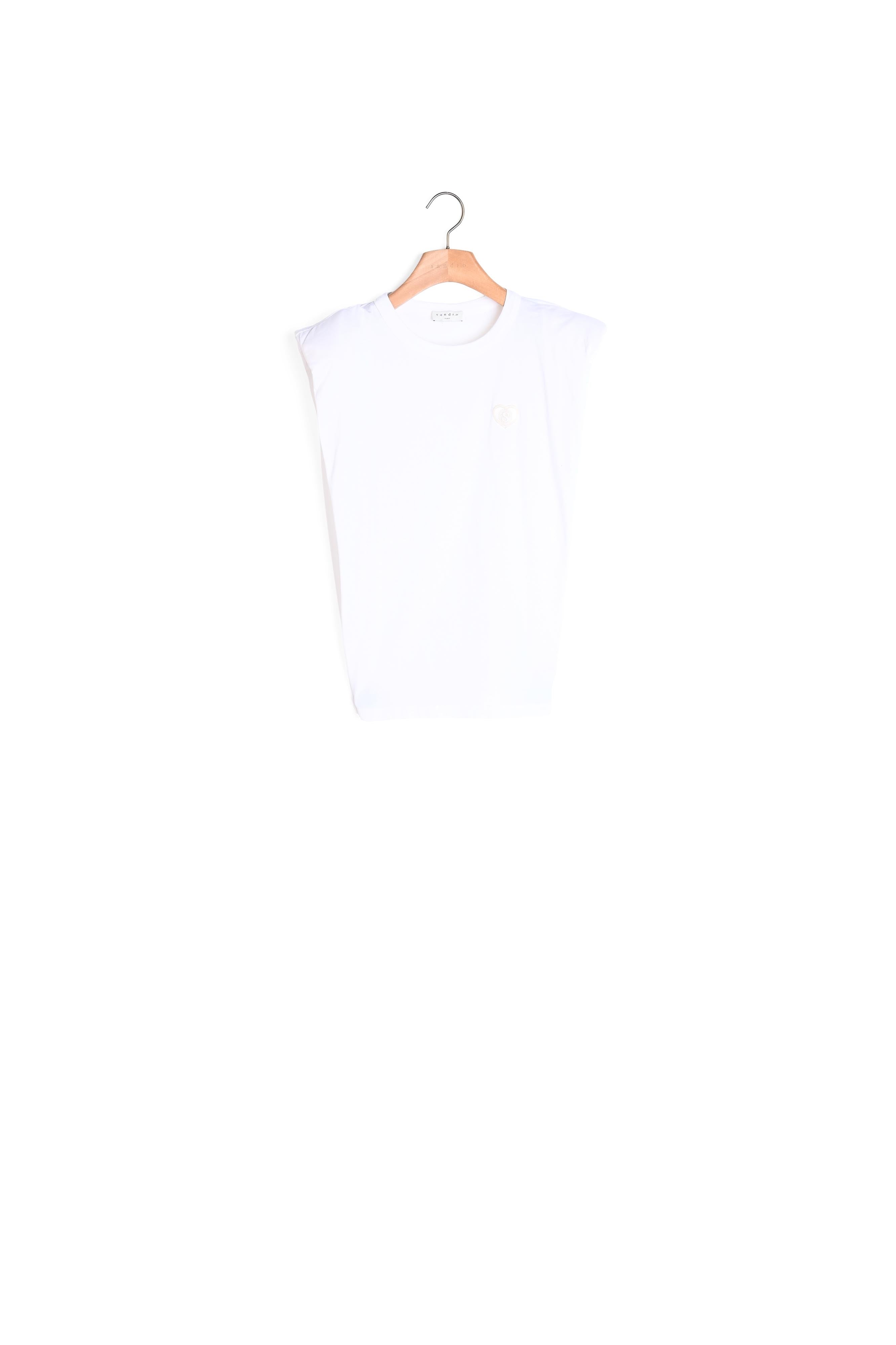 T-shirt sans manches avec patch Sandro seconde main