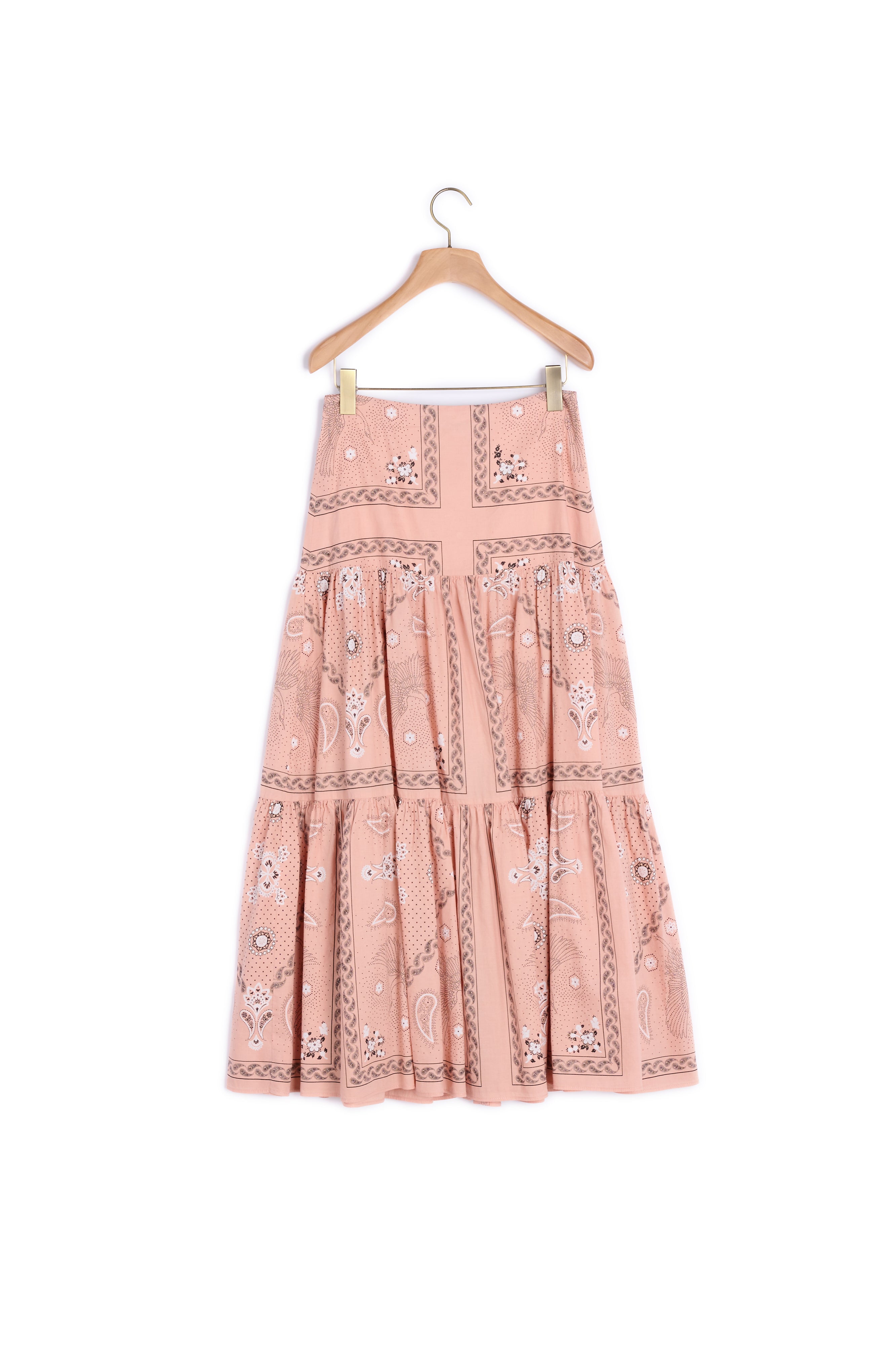 Jupe longue volumineuse imprimée Sandro seconde main