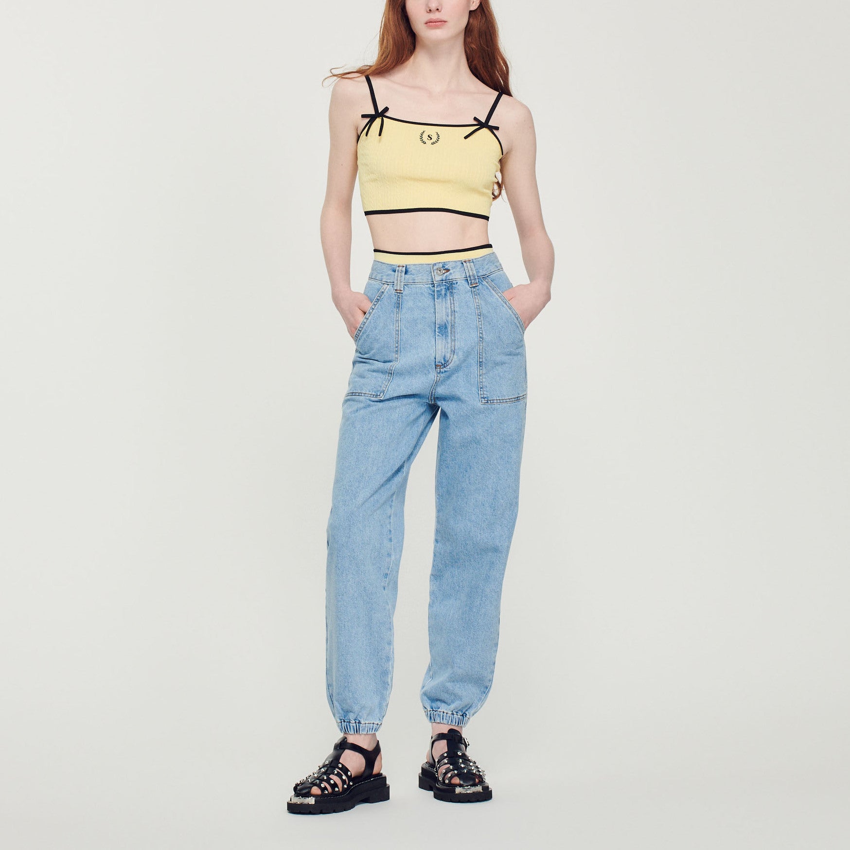 Jean en denim délavé Sandro seconde main