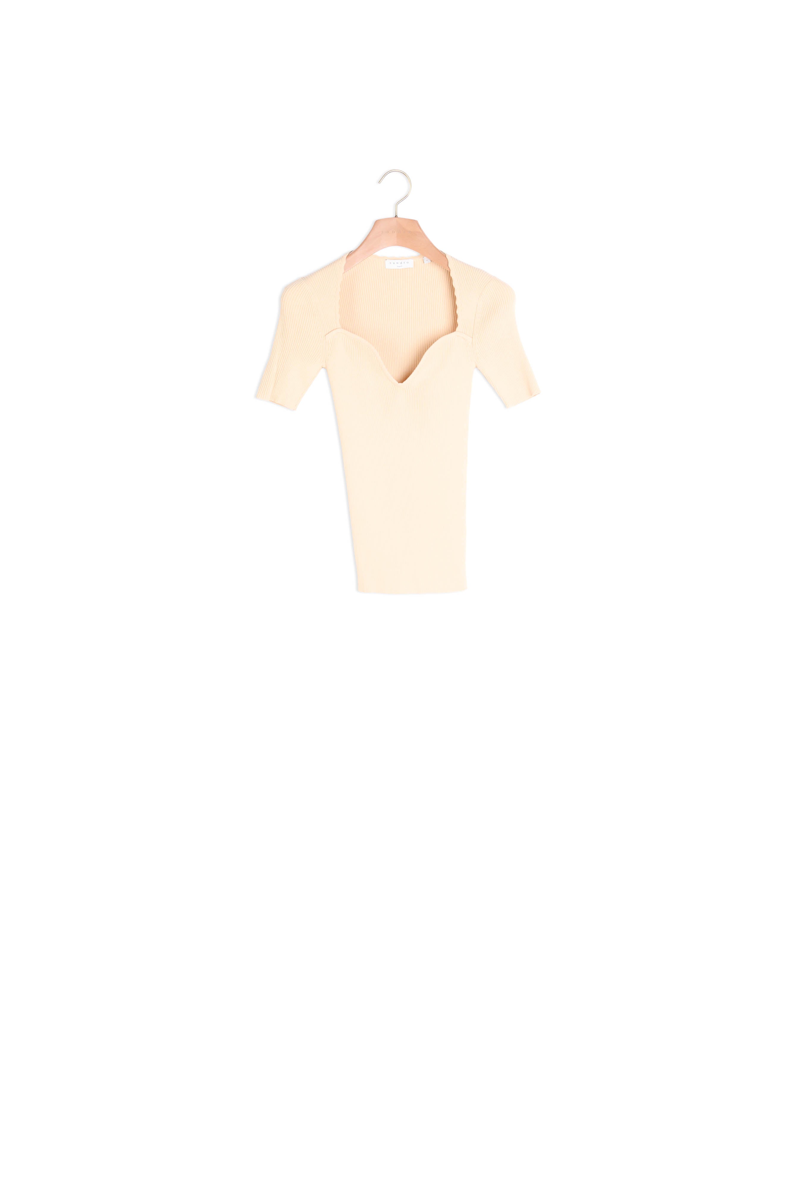 Top en Maille à décolleté bustier Sandro seconde main