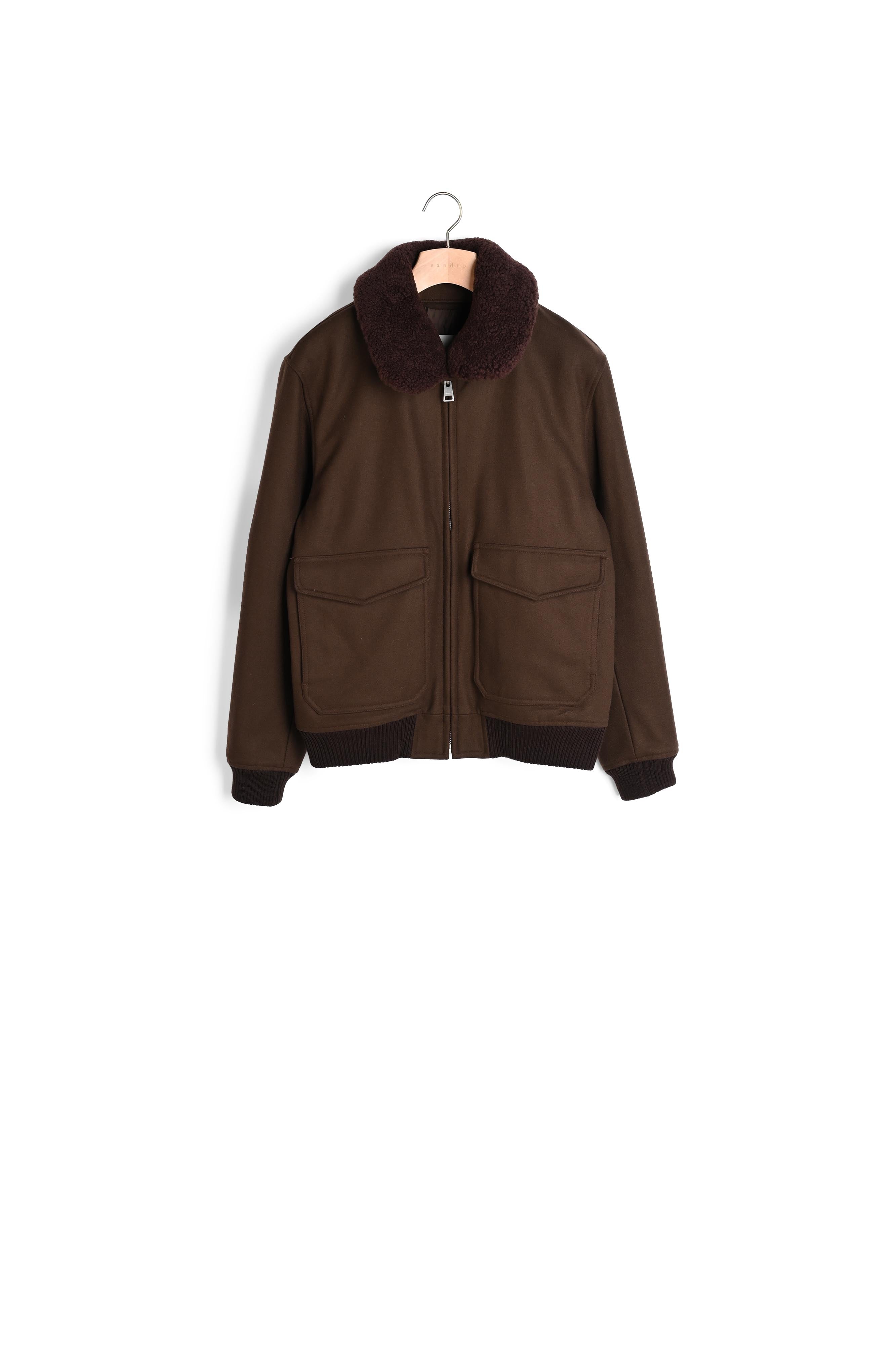 Blouson C&T Marron Foncé Sandro seconde main