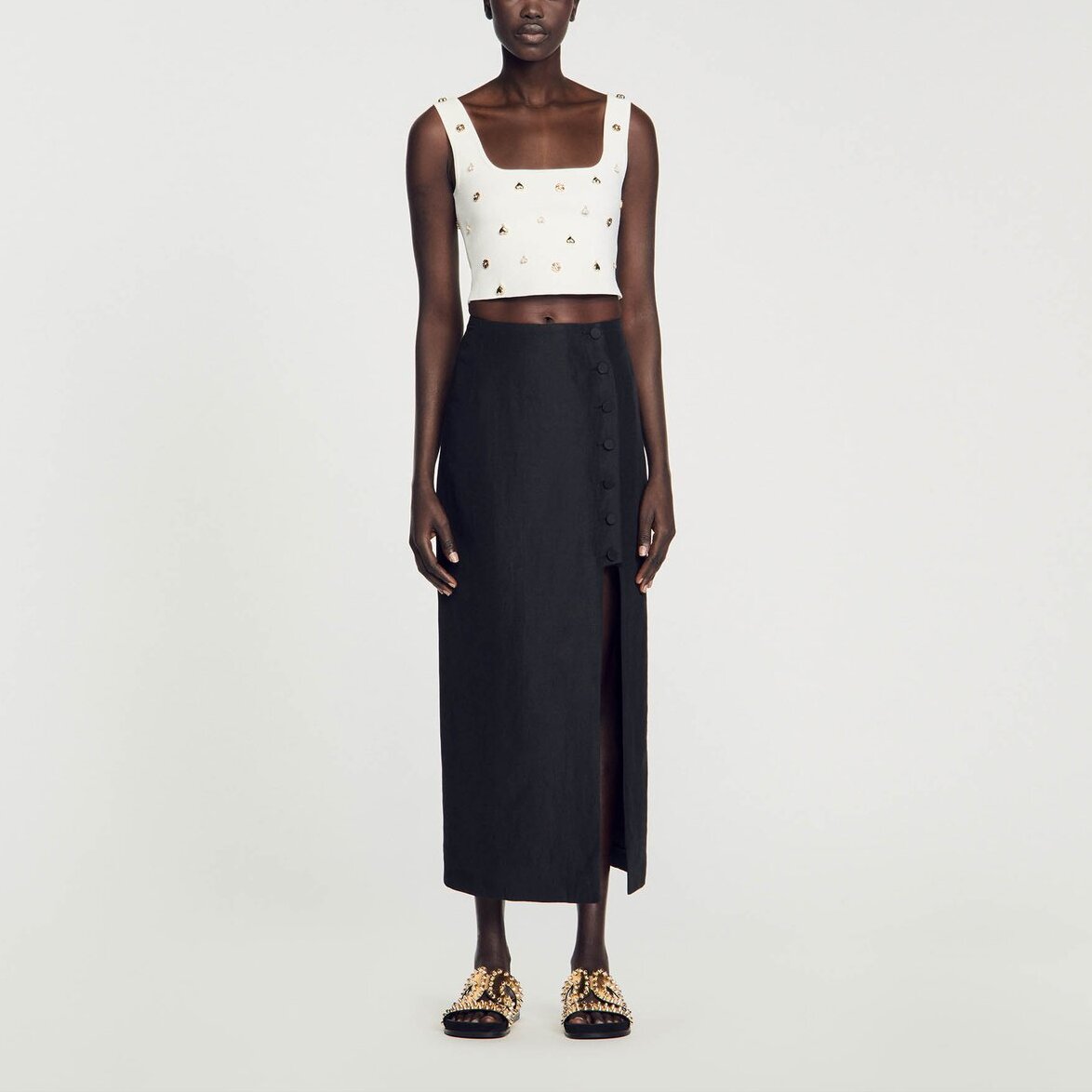 Jupe midi fendue Sandro seconde main