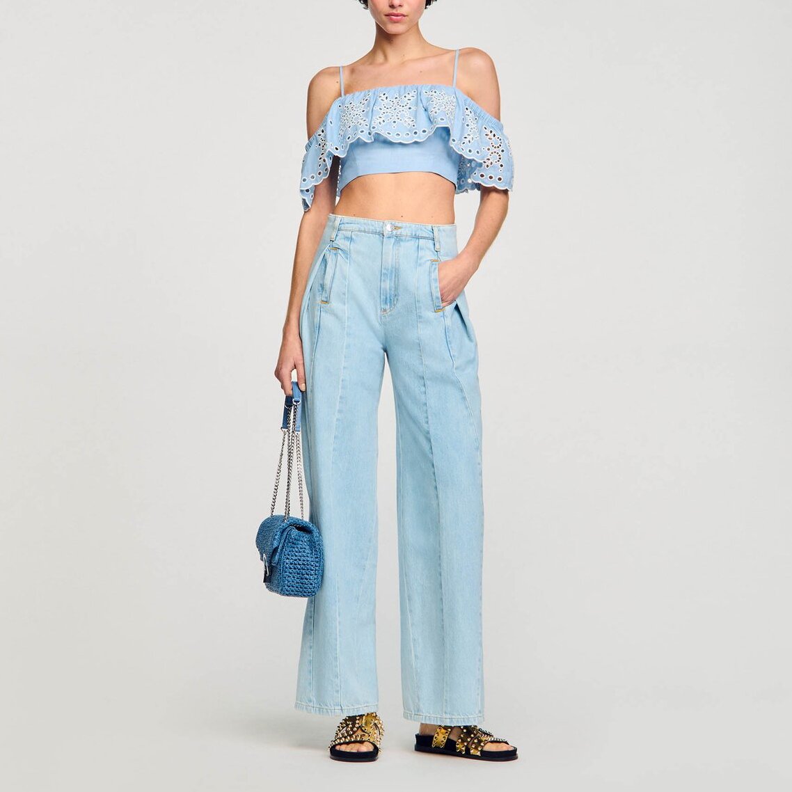 Top court à volant Sandro seconde main