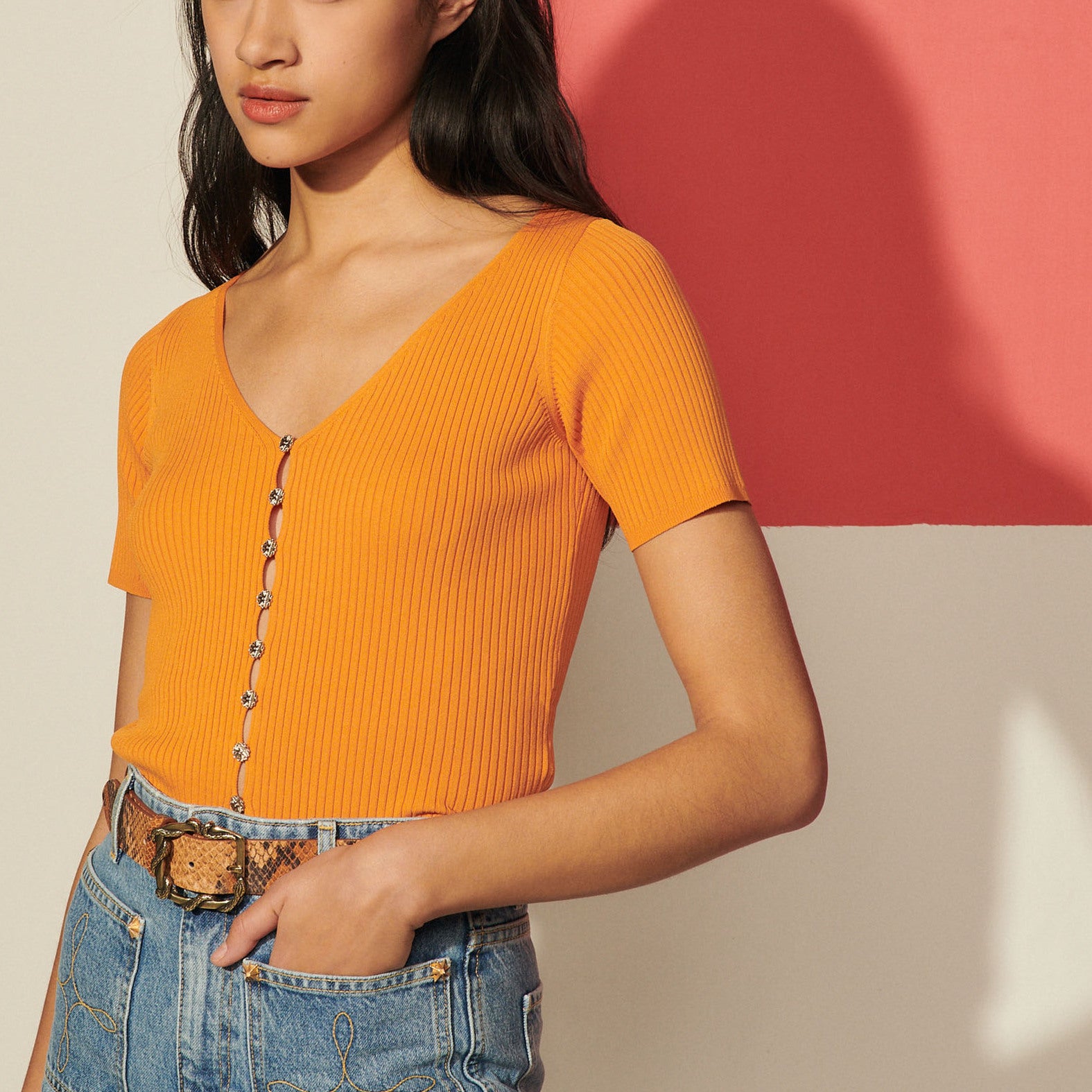 Cardigan à manches courtes Sandro seconde main