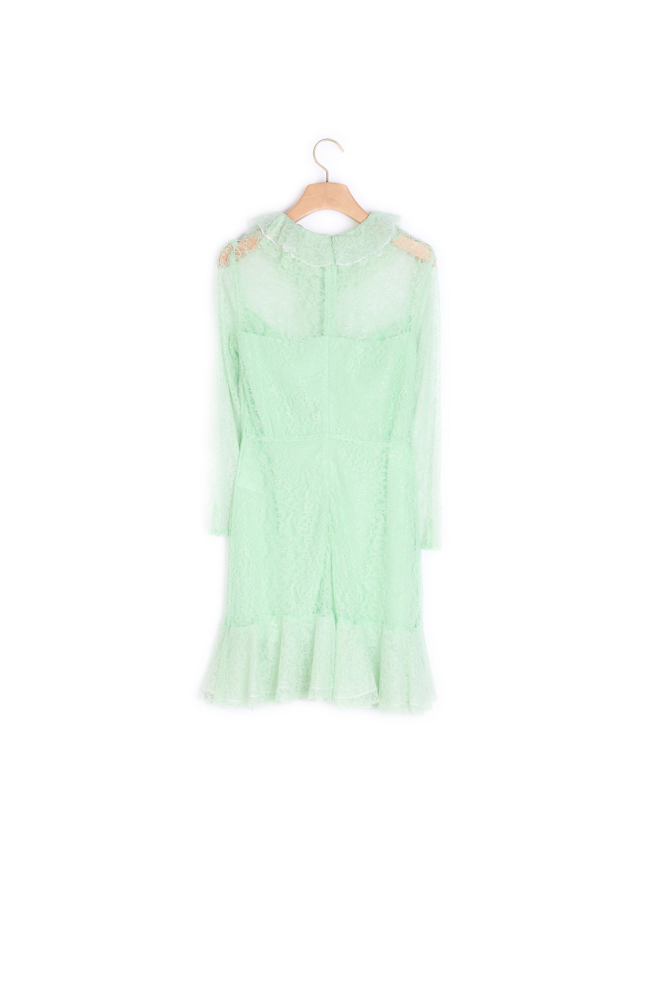 Robe en dentelle et col à volants Sandro seconde main