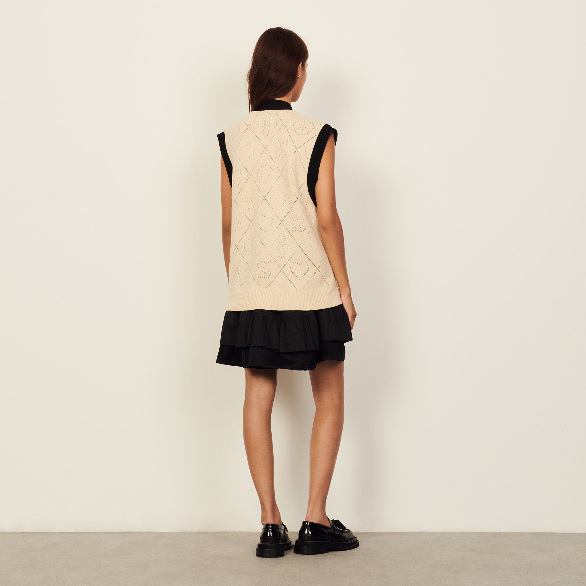 Cardi coat oversize sans manches Sandro seconde main