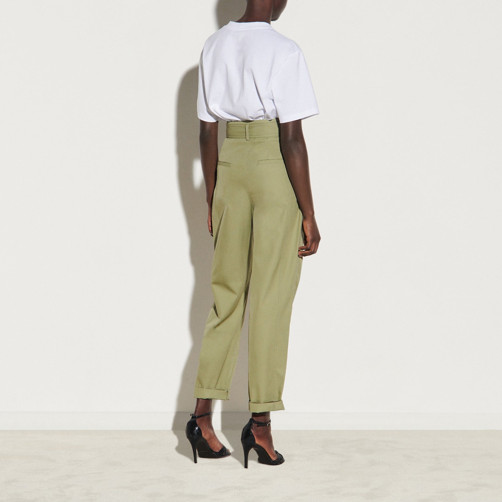 Pantalon large taille haute en gabardine Sandro seconde main