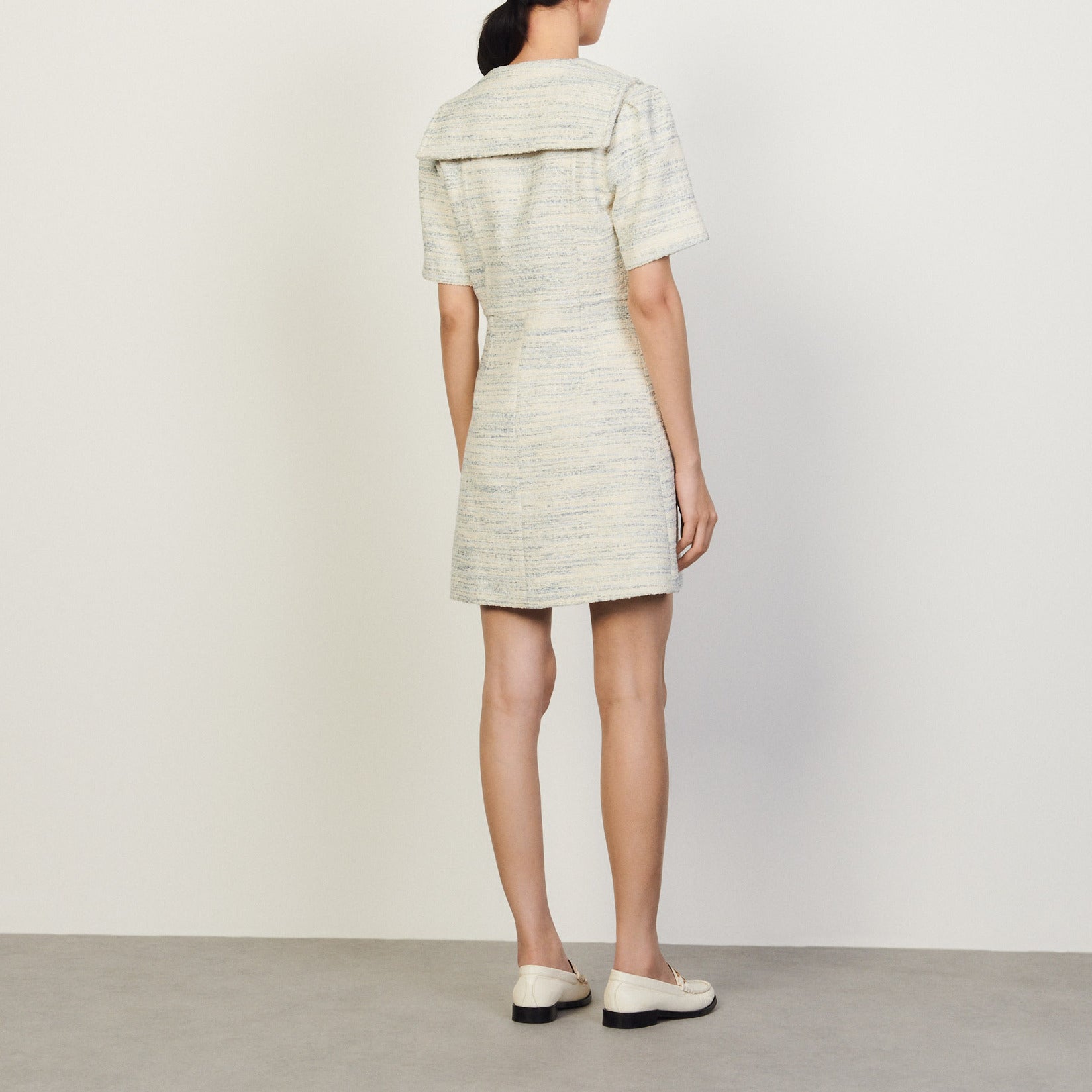 Robe en tweed à col marin Sandro seconde main