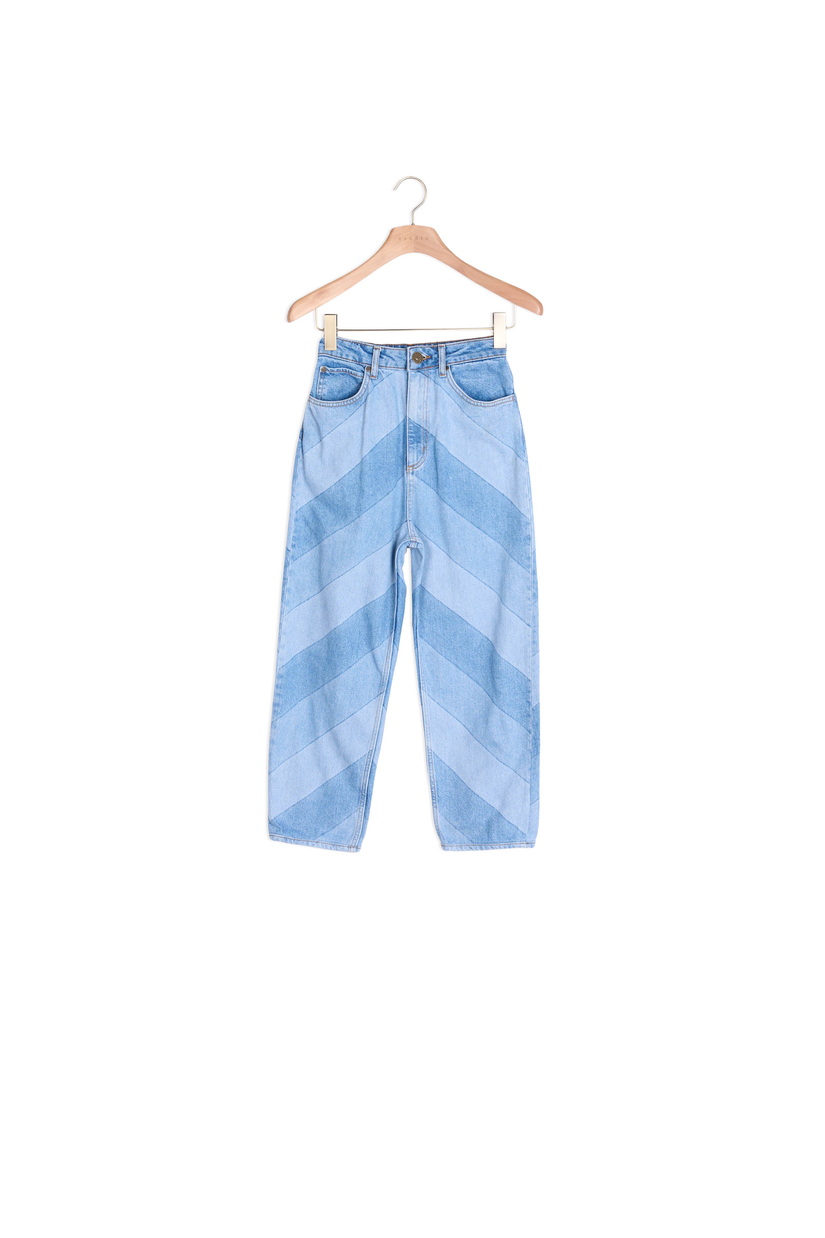 Jean à rayures diagonales Sandro seconde main