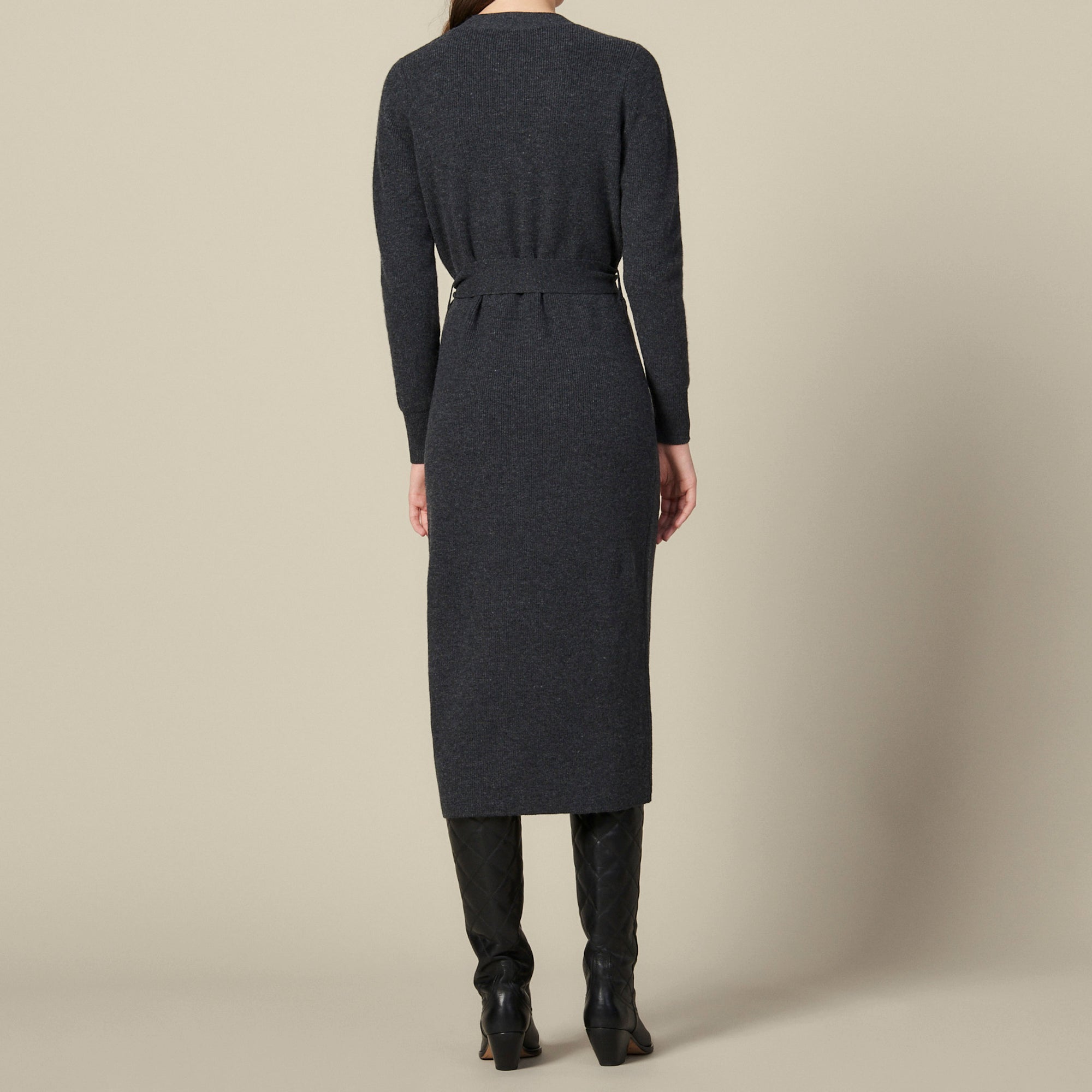 Robe gilet en Maille côtelée Sandro seconde main