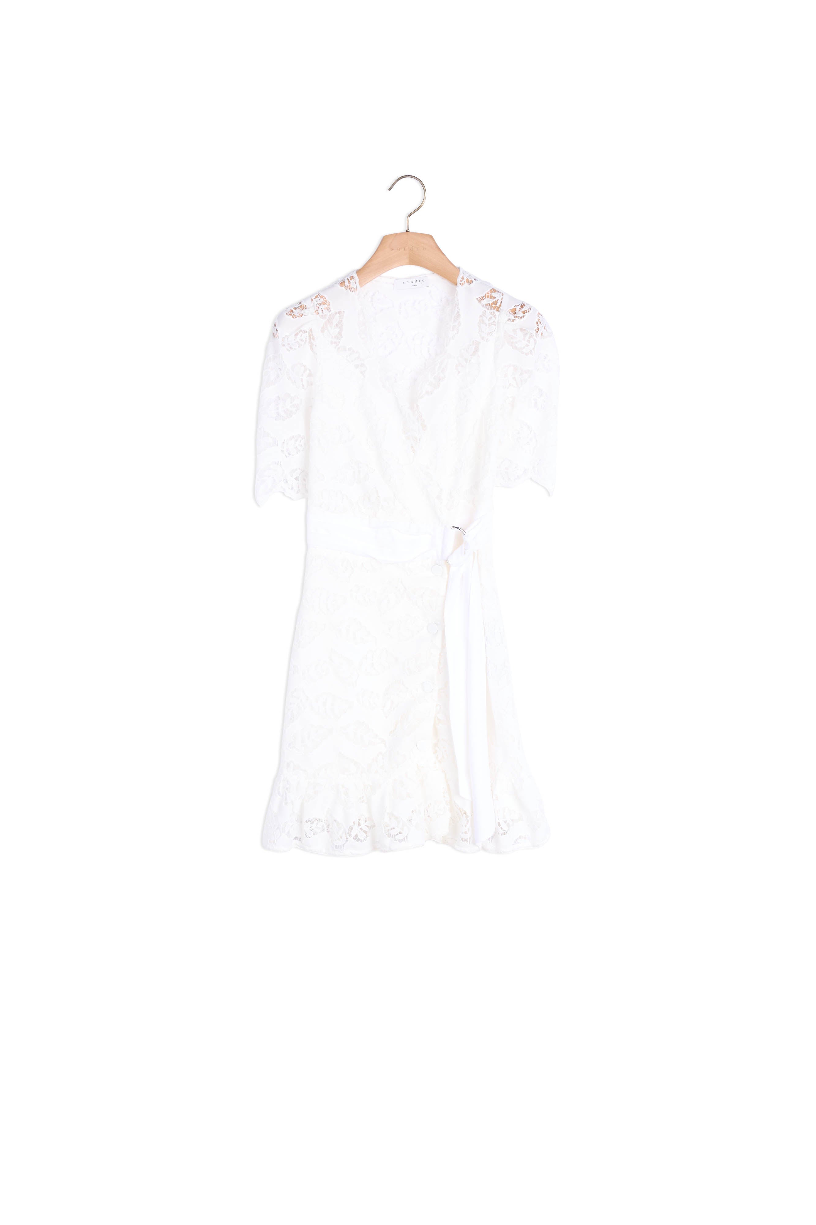 Robe courte en broderie anglaise Sandro seconde main