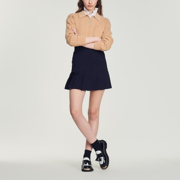 Jupe courte plissée Sandro seconde main