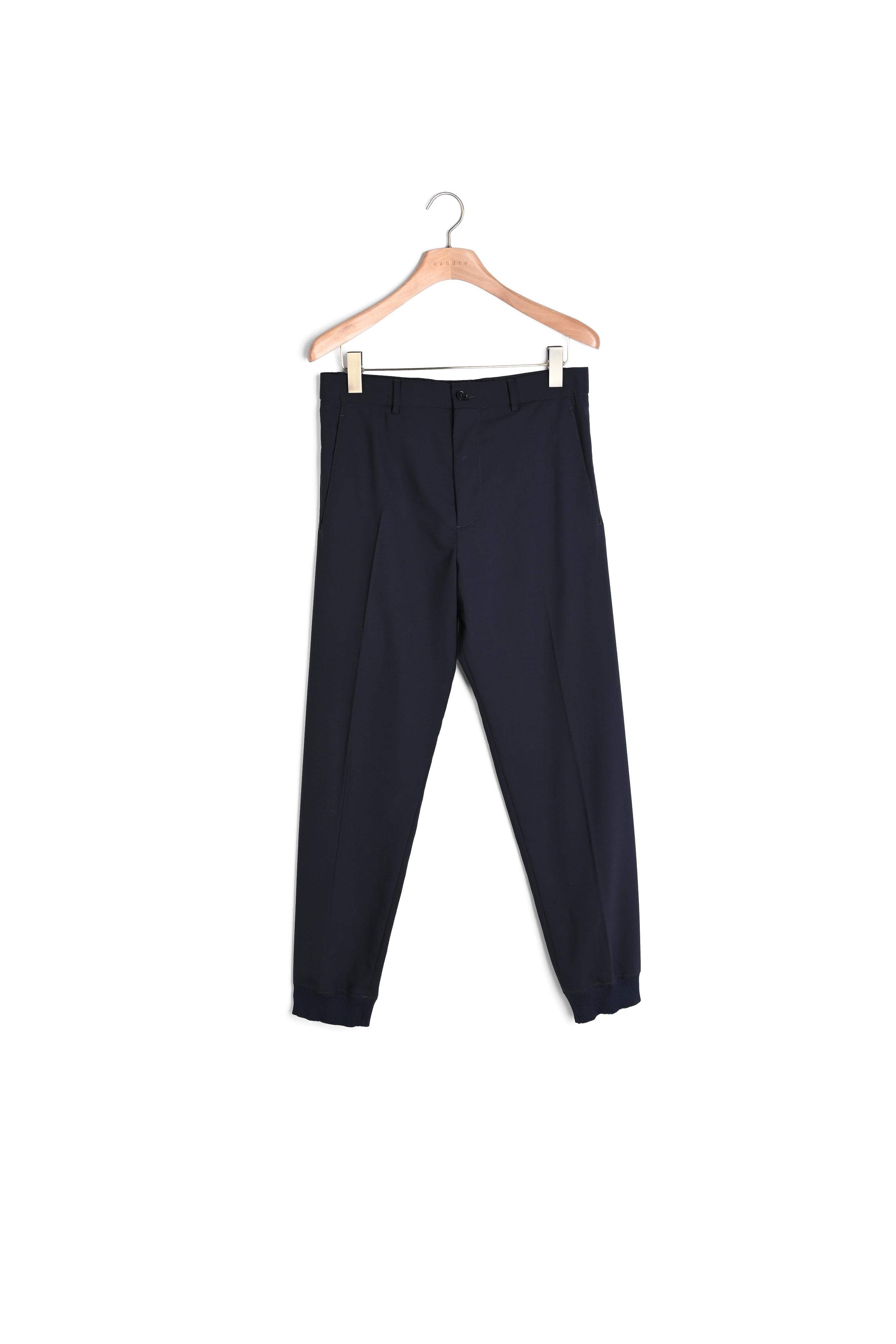 Pantalon à bord-côte aux chevilles Sandro seconde main