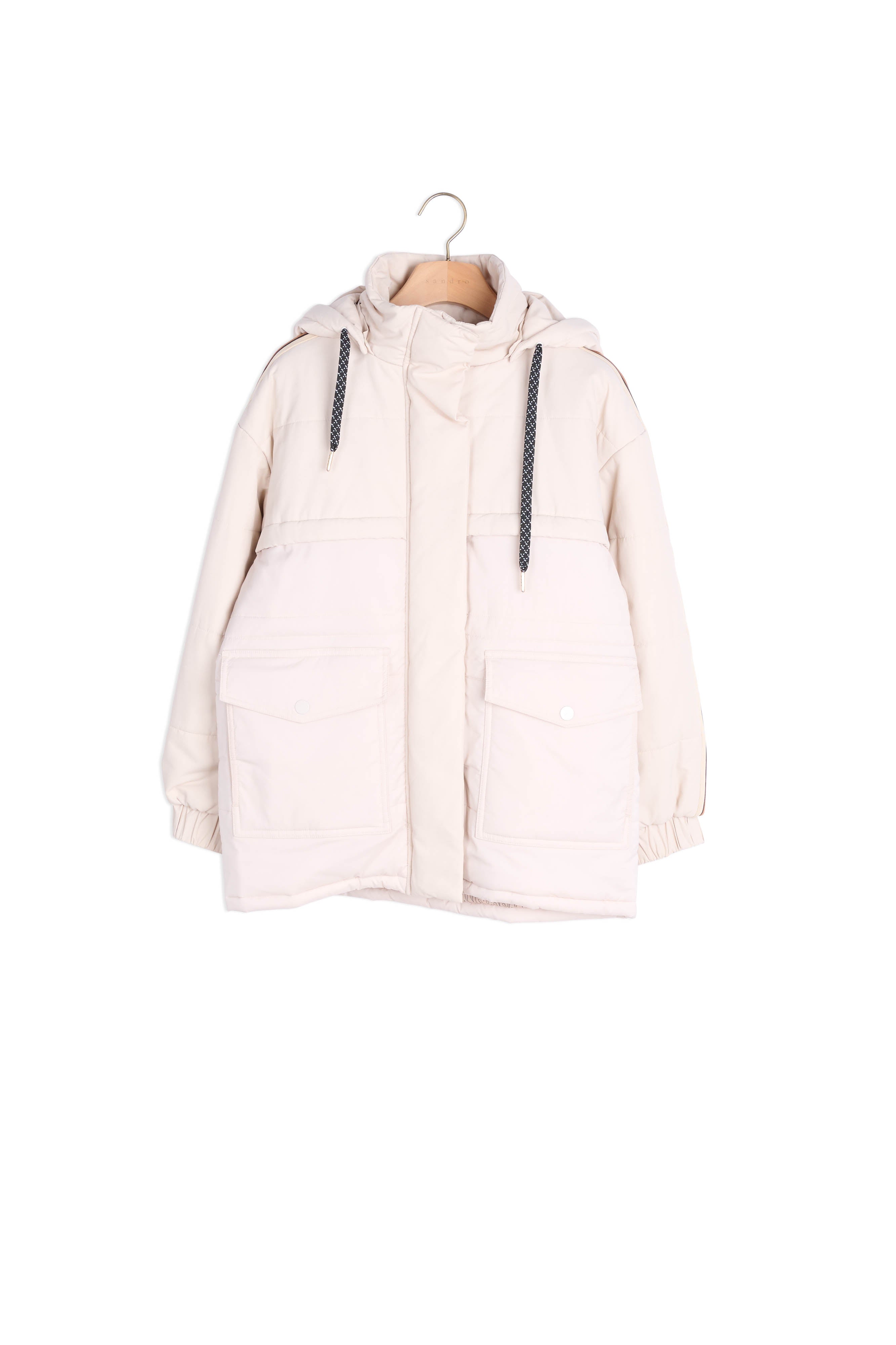 Doudoune ornée de galons contrastés Sandro seconde main