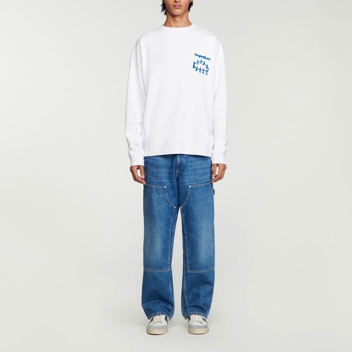 Sweat blanc Sandro seconde main