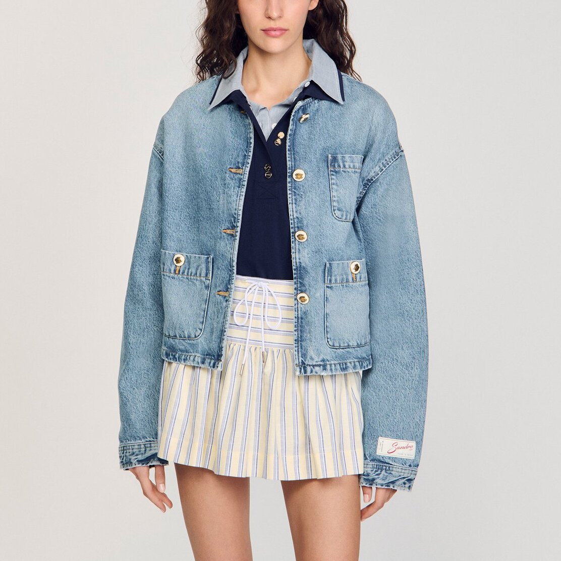 Blouson en denim Sandro seconde main