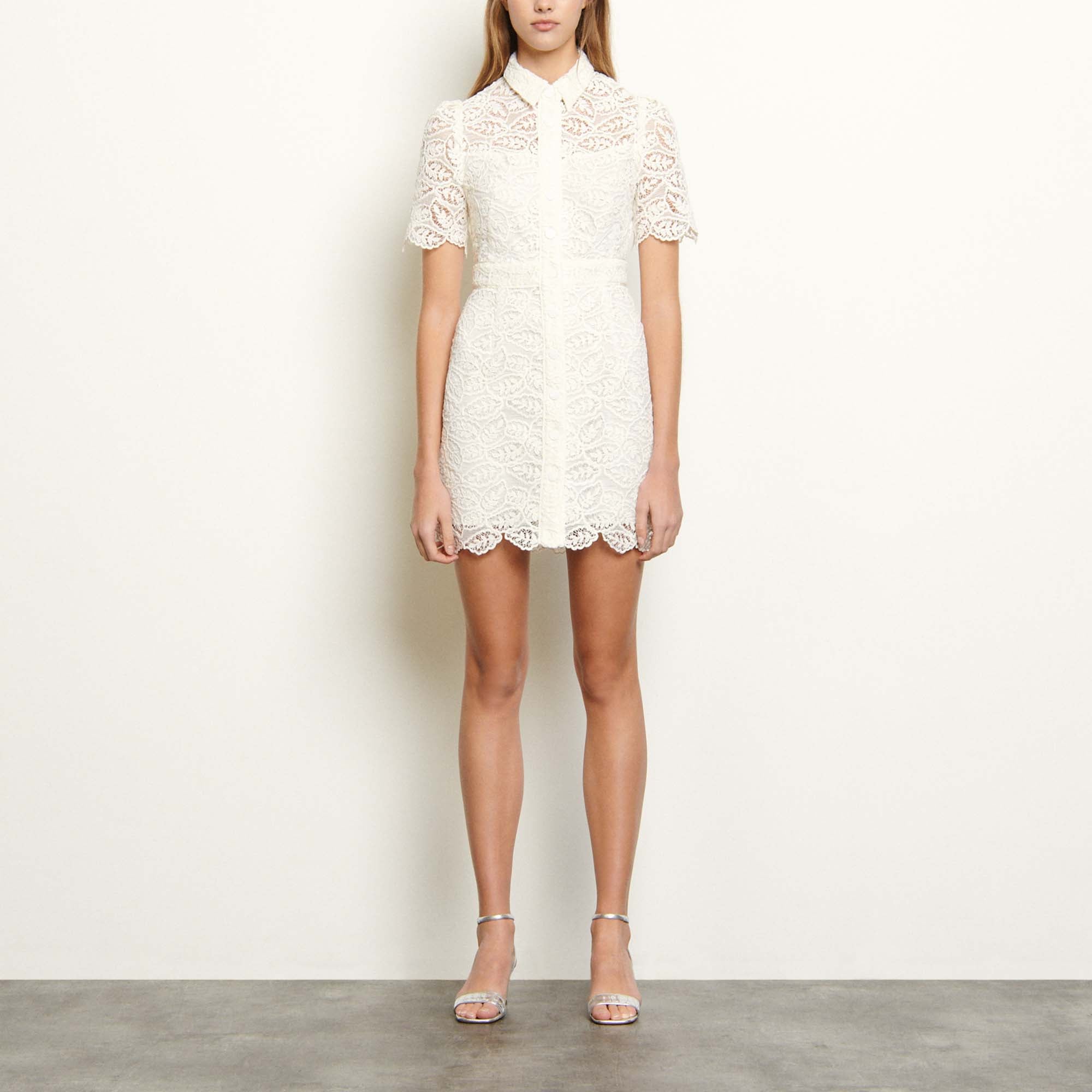 Robe courte en dentelle Sandro seconde main