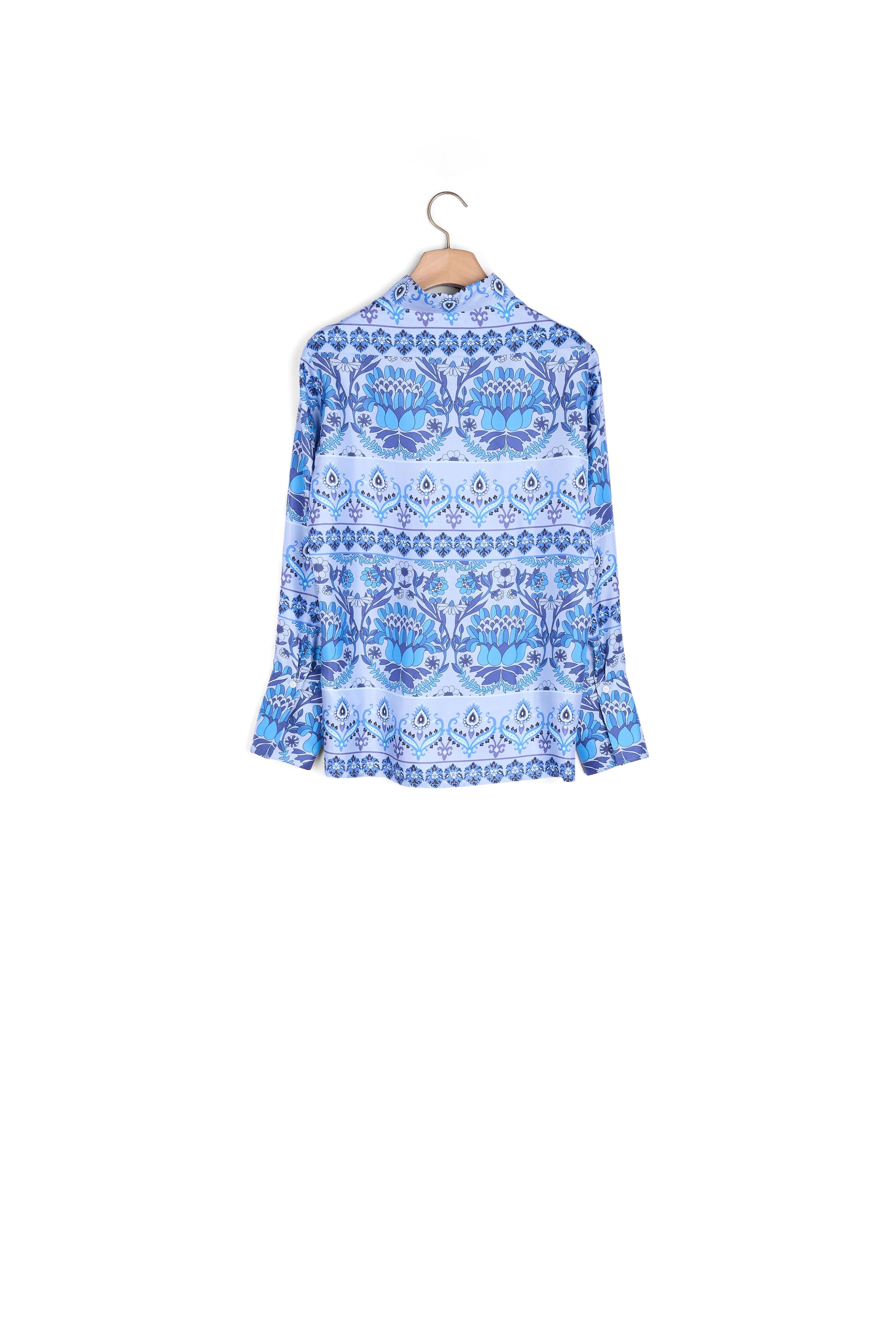 Chemise en soie imprimée Sandro seconde main