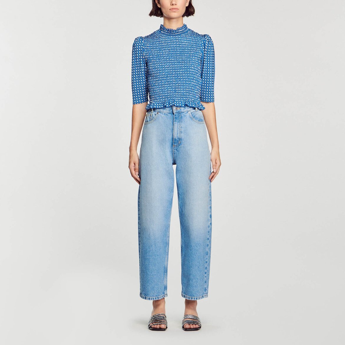 Top smocké imprimé Sandro seconde main