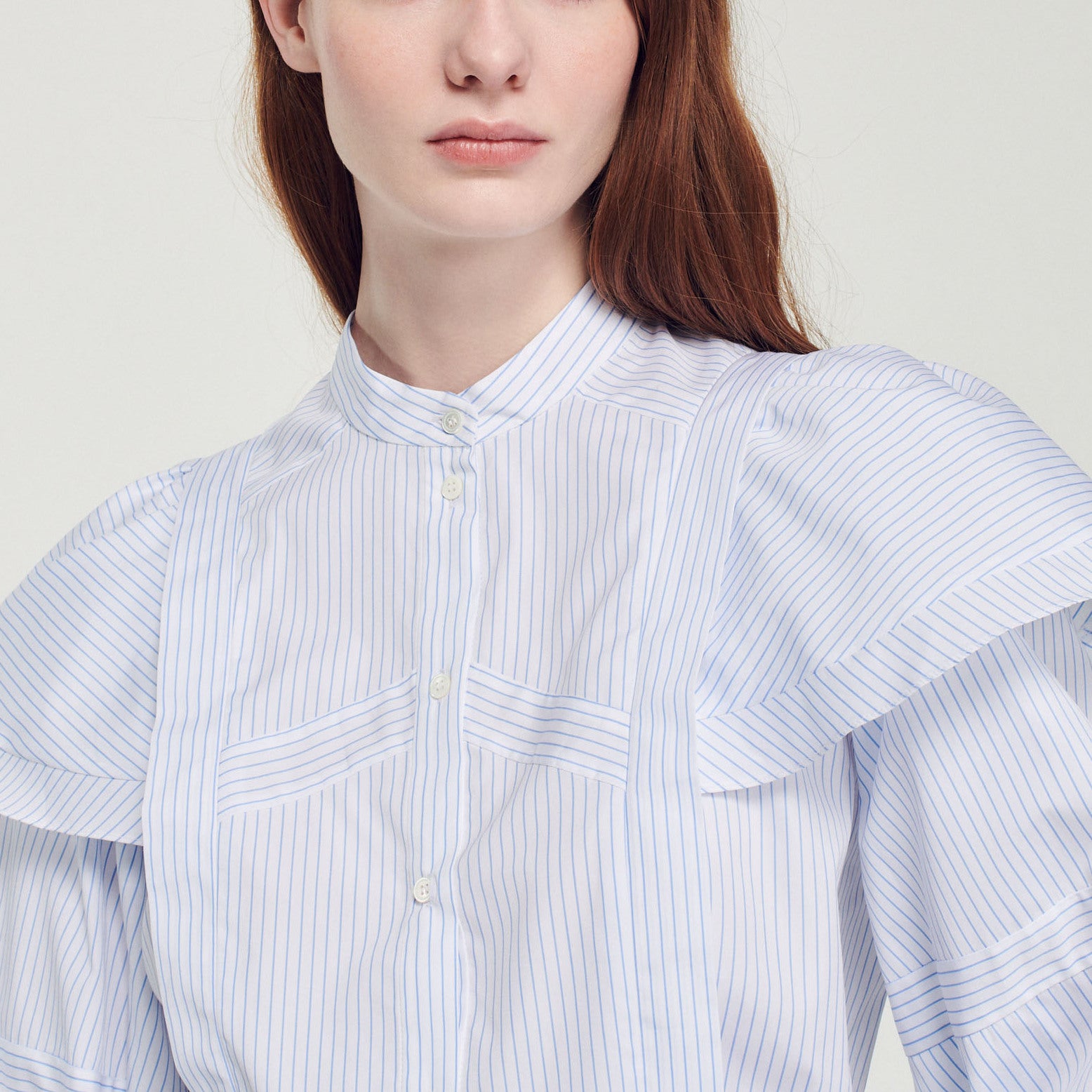 Chemise courte à rayures Sandro seconde main