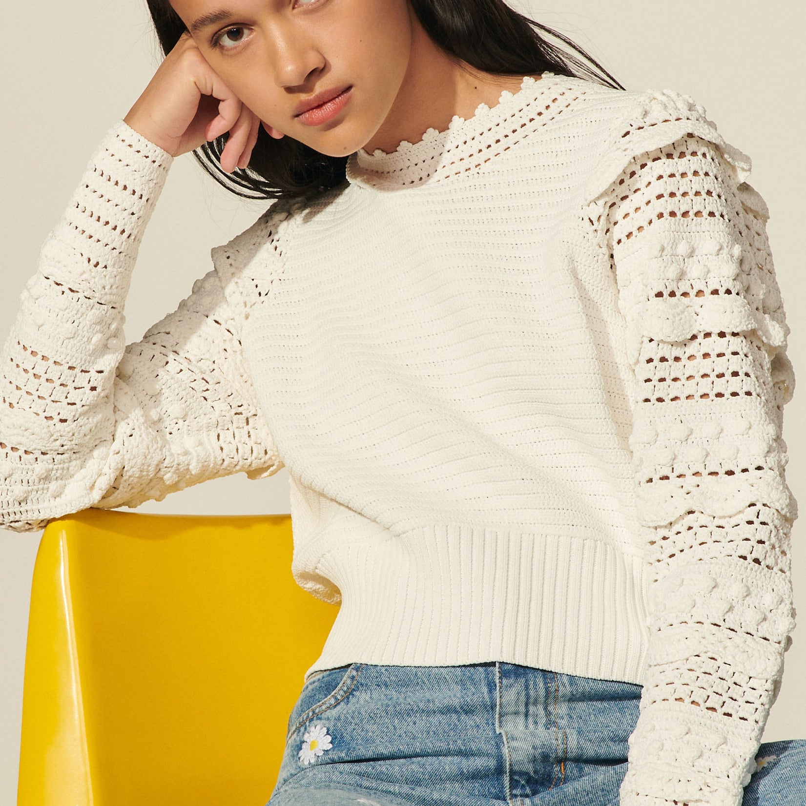 Pull en crochet Sandro seconde main