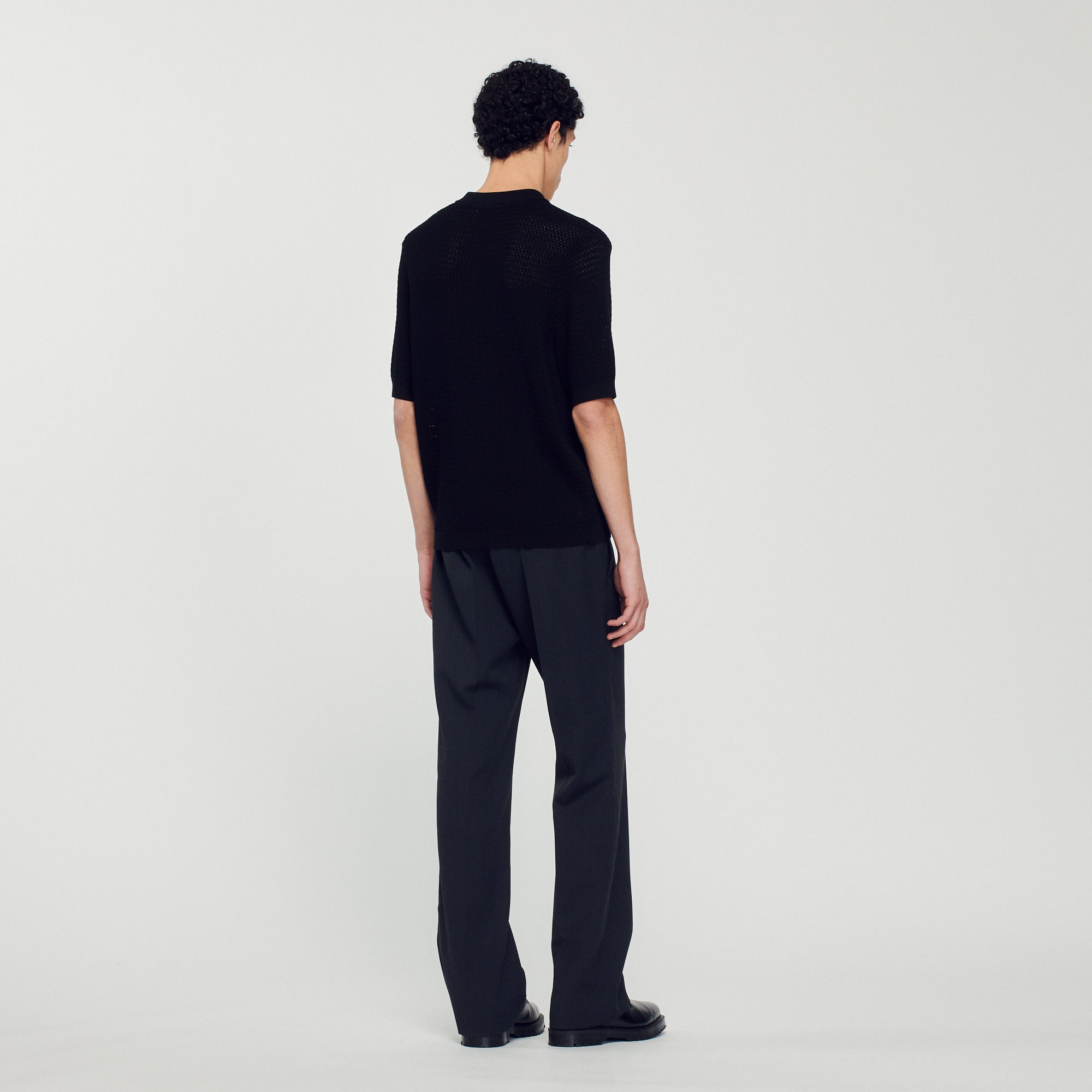 Pull polo manches courtes Sandro seconde main