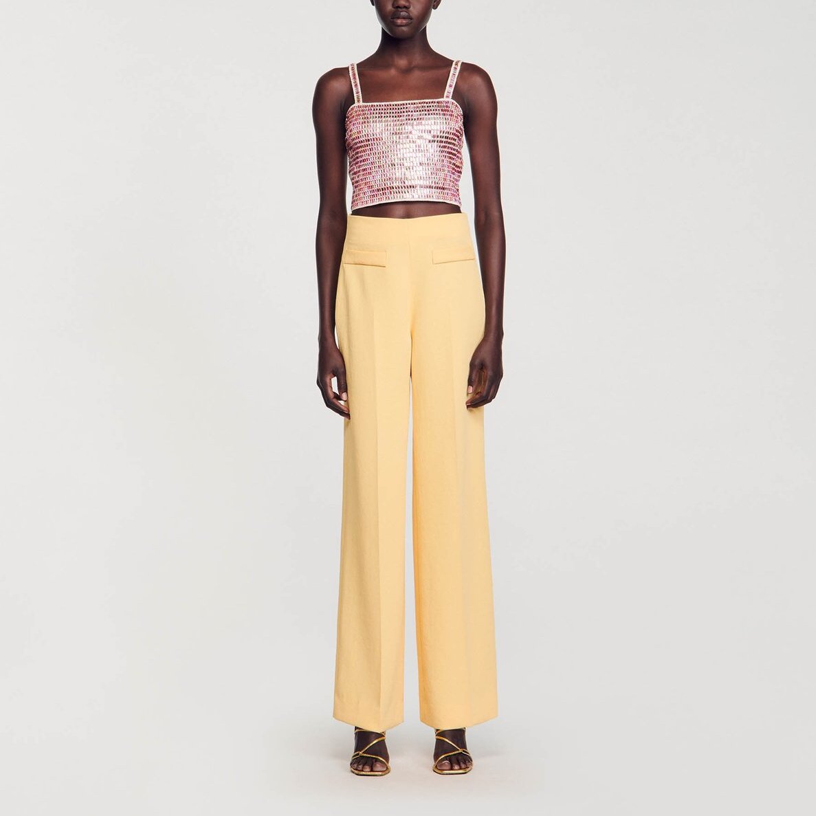 Pantalon de costume à pinces Sandro seconde main